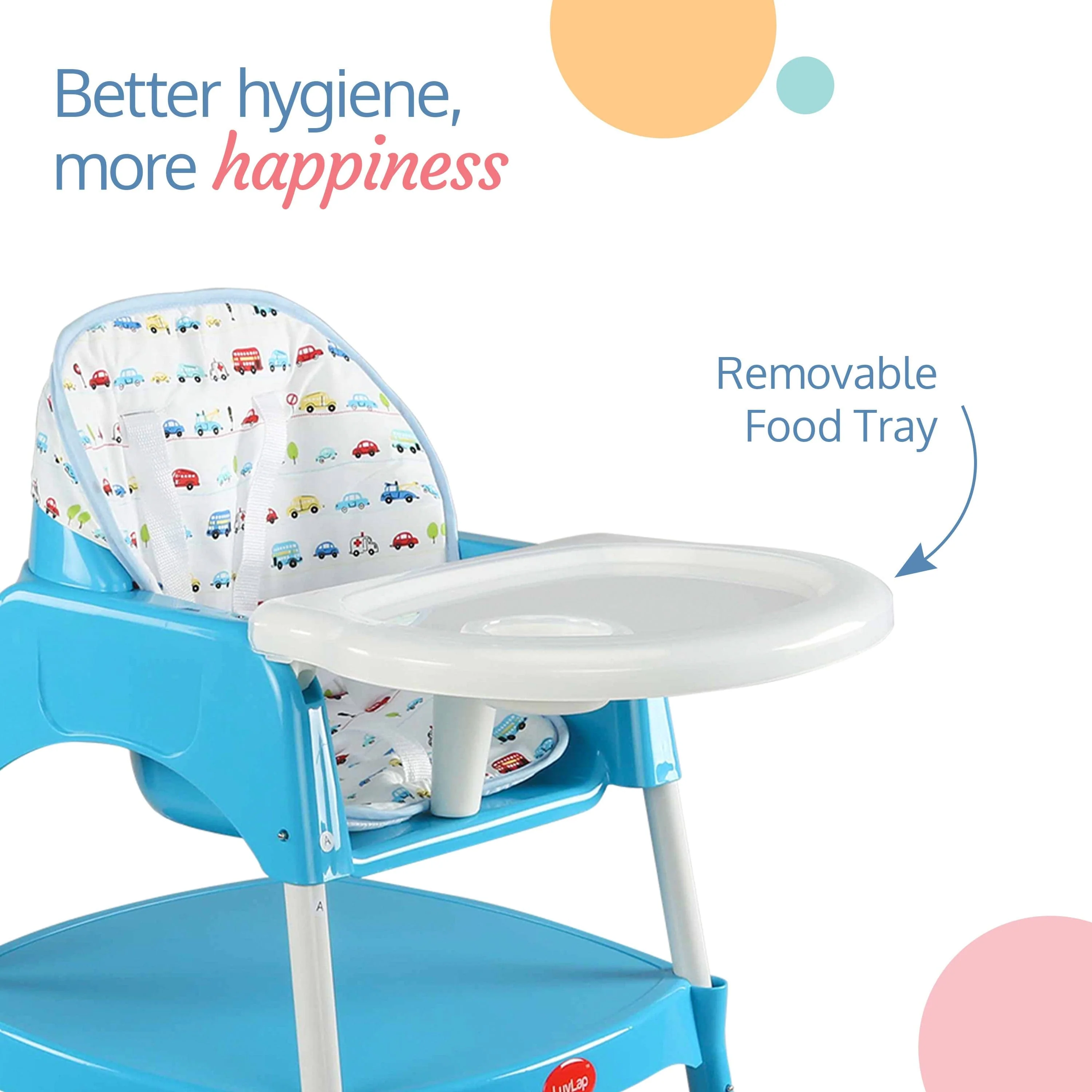 3-In-1 Baby High Chair, Blue - Image 3