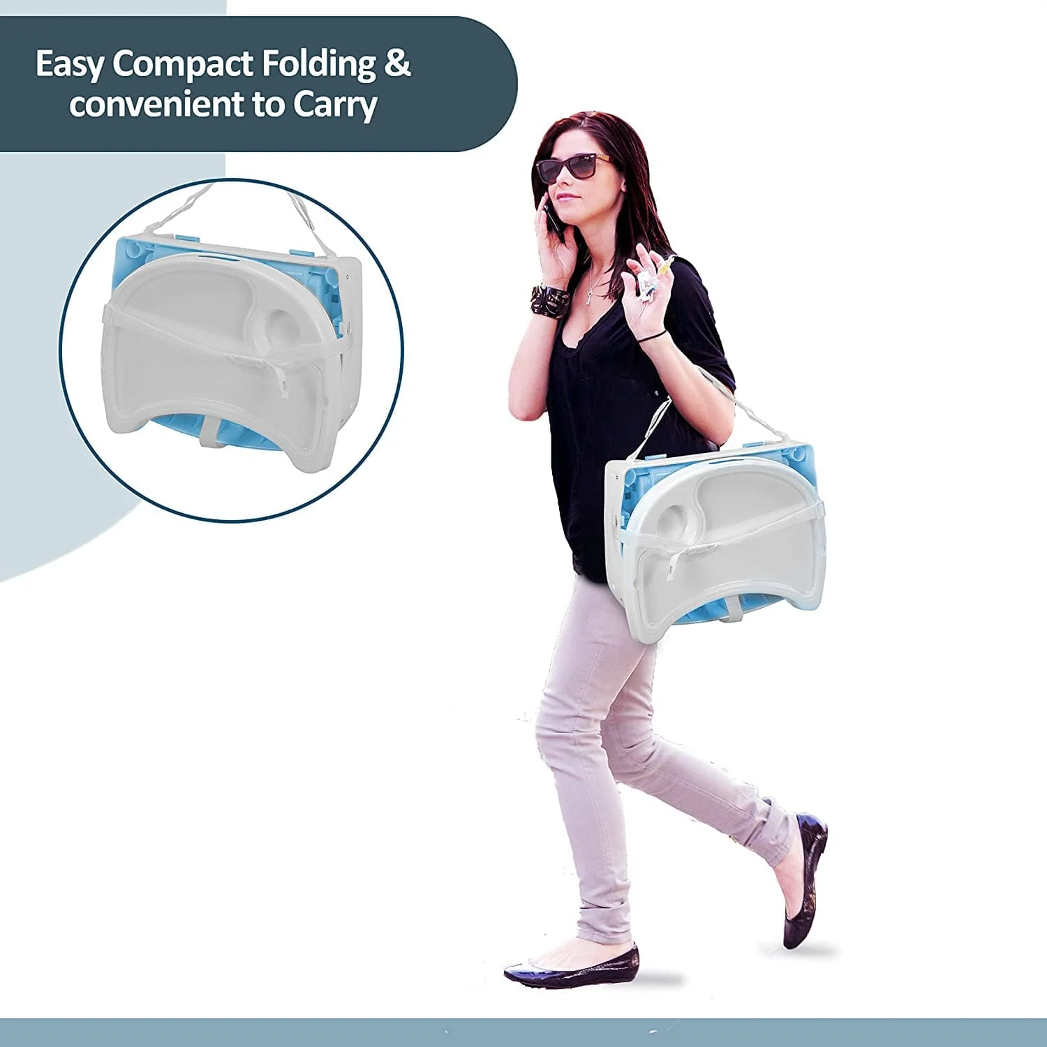 4-In-1 Baby High Chair, Blue - Image 7