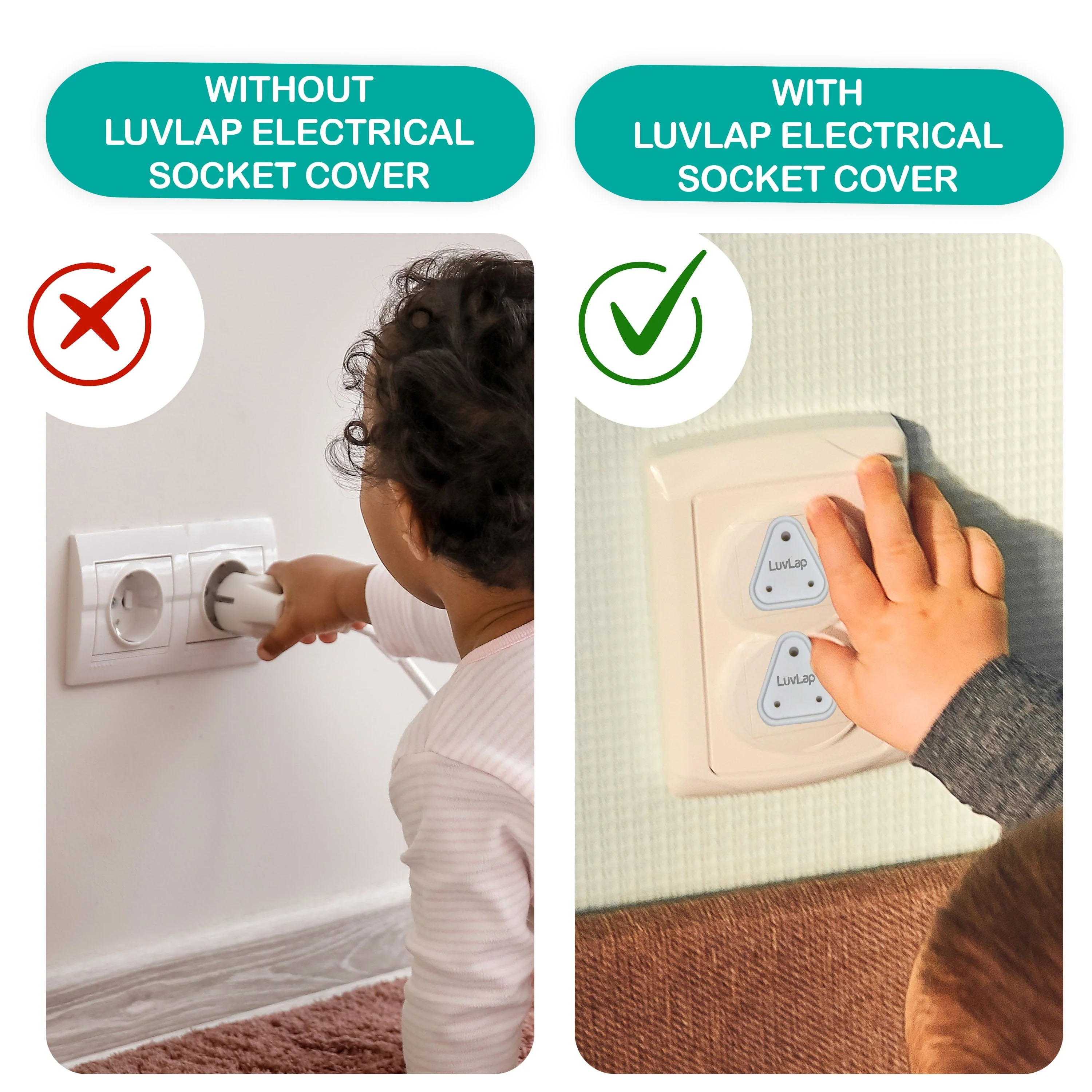 Baby Safety Combo Pack - 2 Metre Edge Protector 4 Door Stoppers 6 Corner Guards 4 Cabinet Locks 4 Safety Locks 10 Socket Covers - Image 5