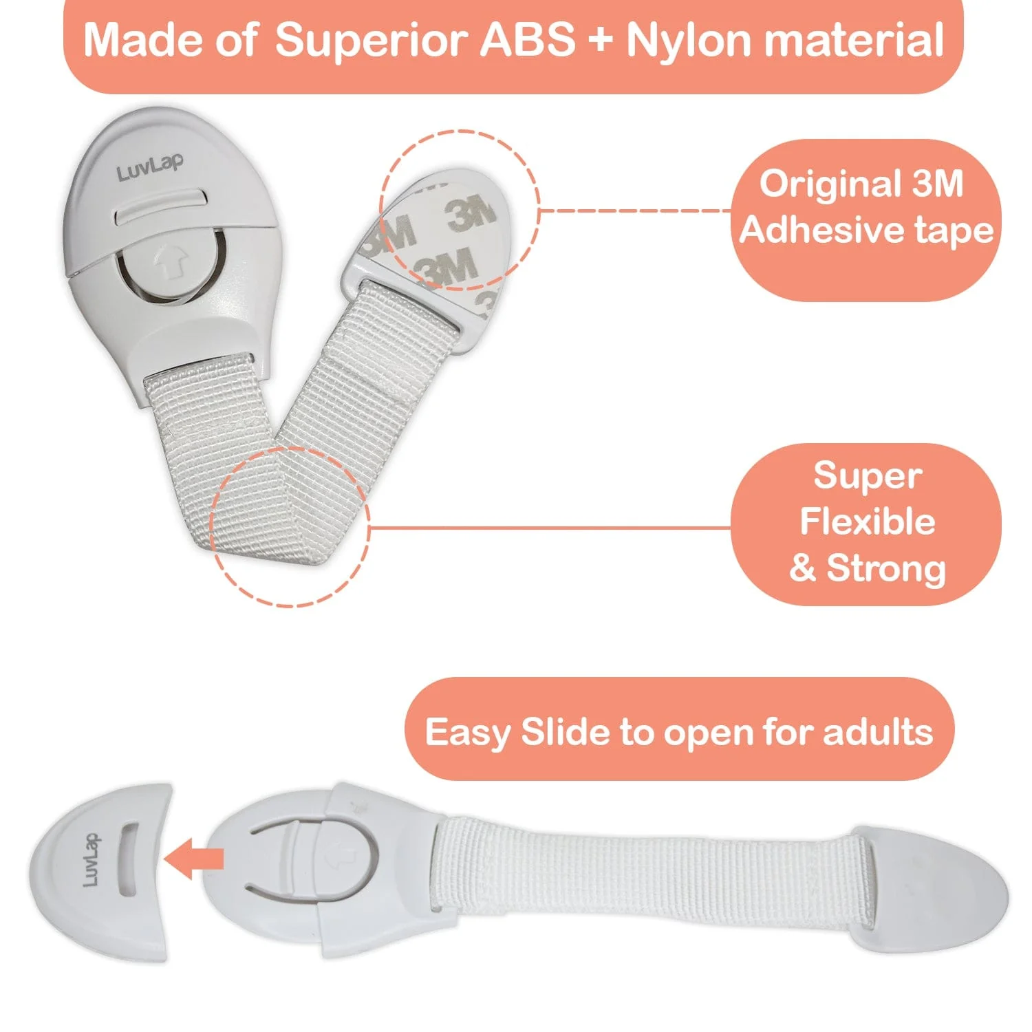 Baby Safety Furniture Locks, Pack Of 10 - Image 3