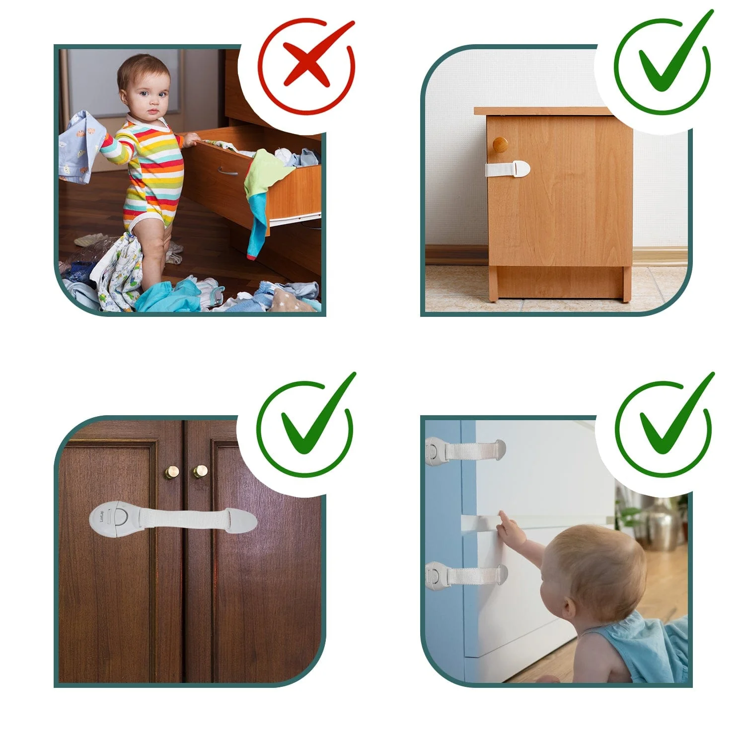 Baby Safety Furniture Locks, Pack Of 10 - Image 4