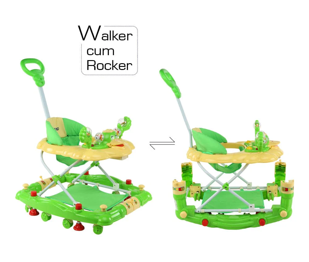 Comfy Baby Walker Cum Rocker, Green - Image 4