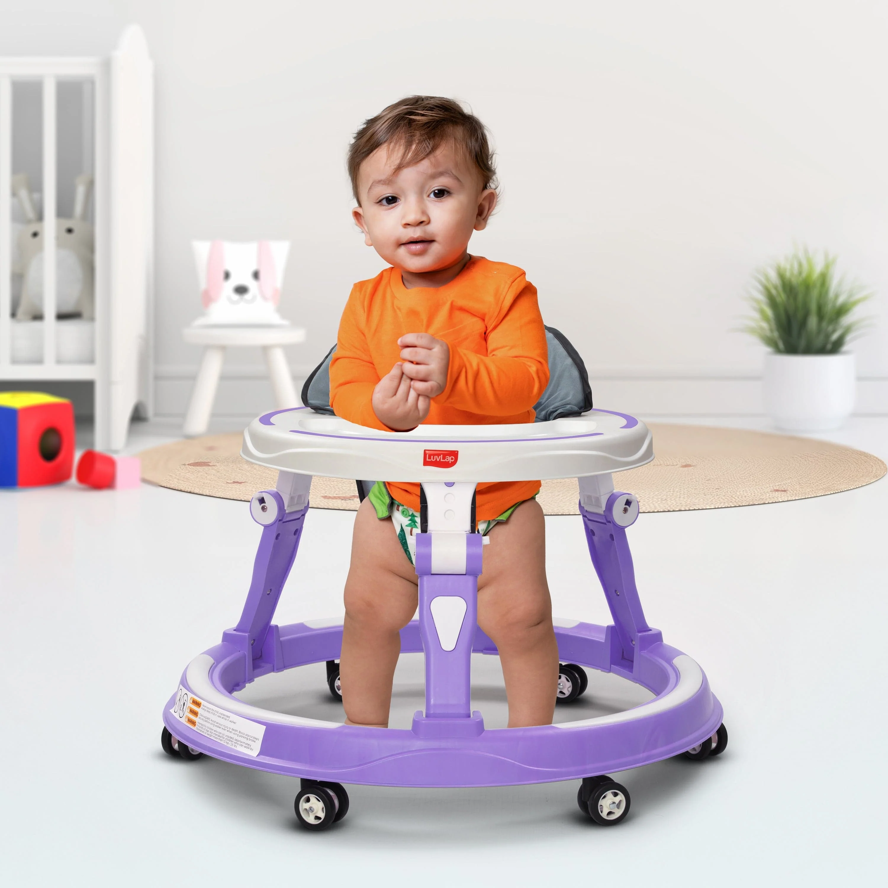 Elegant 360° Baby Walker 9+ Months | 3 Level Height Adjustment Walker/Advanced Baby Activity Walker, Purple - Image 12