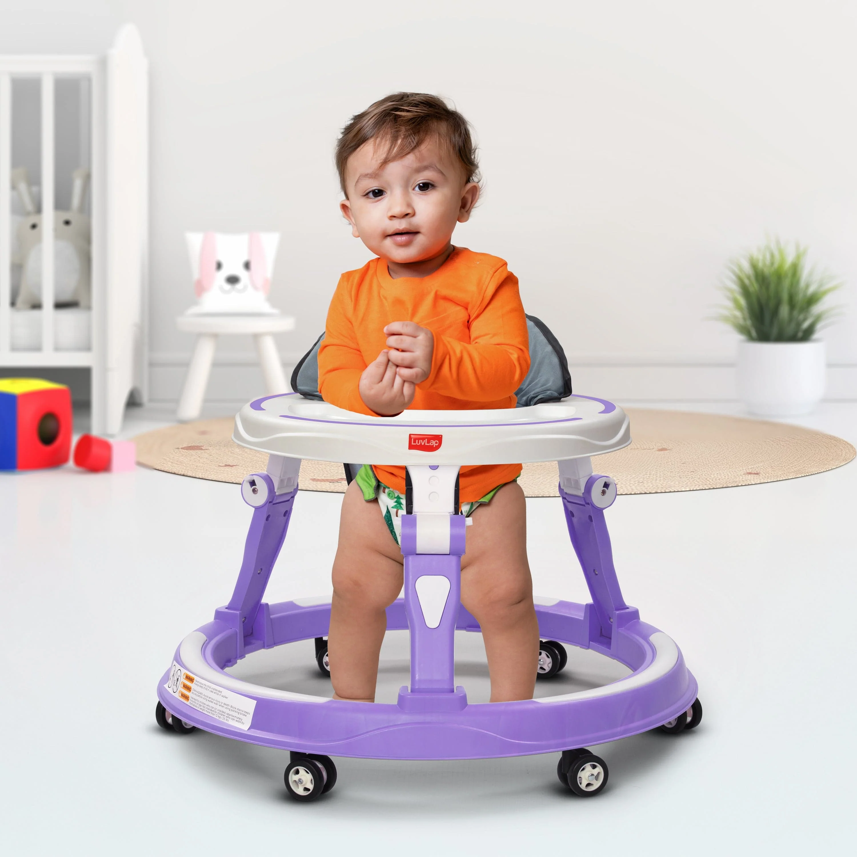 Elegant 360° Baby Walker 9+ Months | 3 Level Height Adjustment Walker/Advanced Baby Activity Walker, Purple - Image 5
