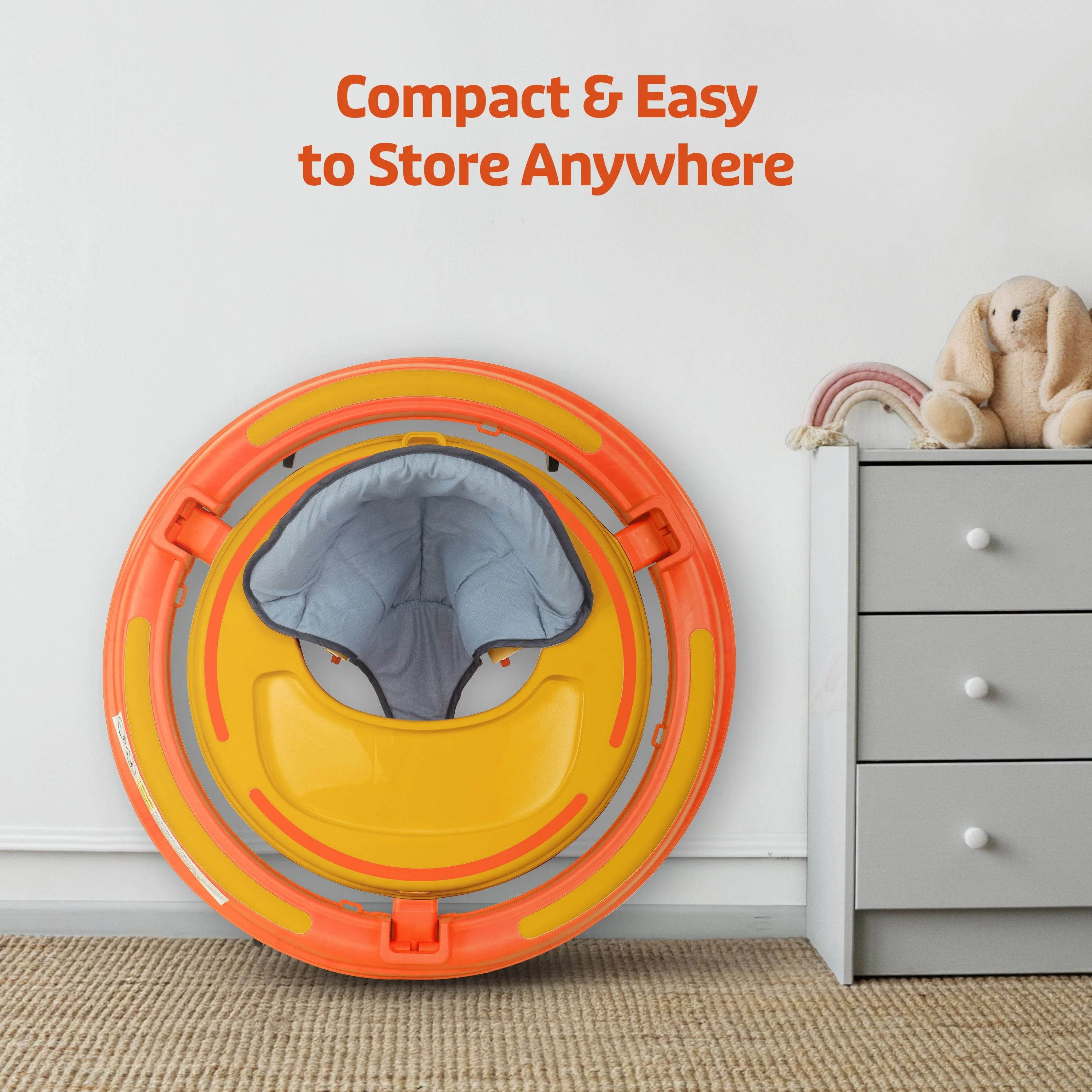 Elegant 360° Baby Walker 9+ Months | 3 Level Height Adjustment Walker/Advanced Baby Activity Walker, Yellow - Image 6