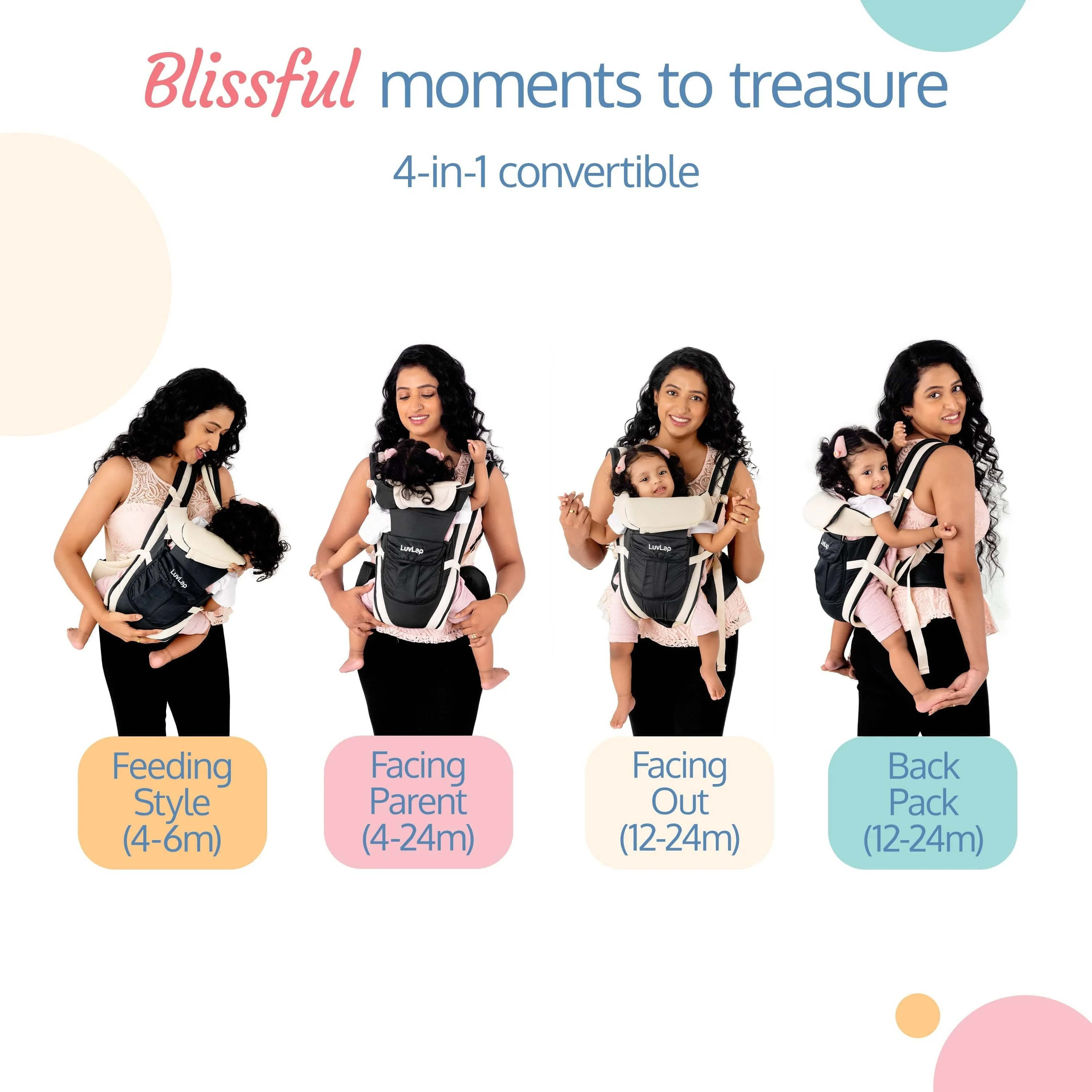 Elegant Baby Carrier, Black - Image 5