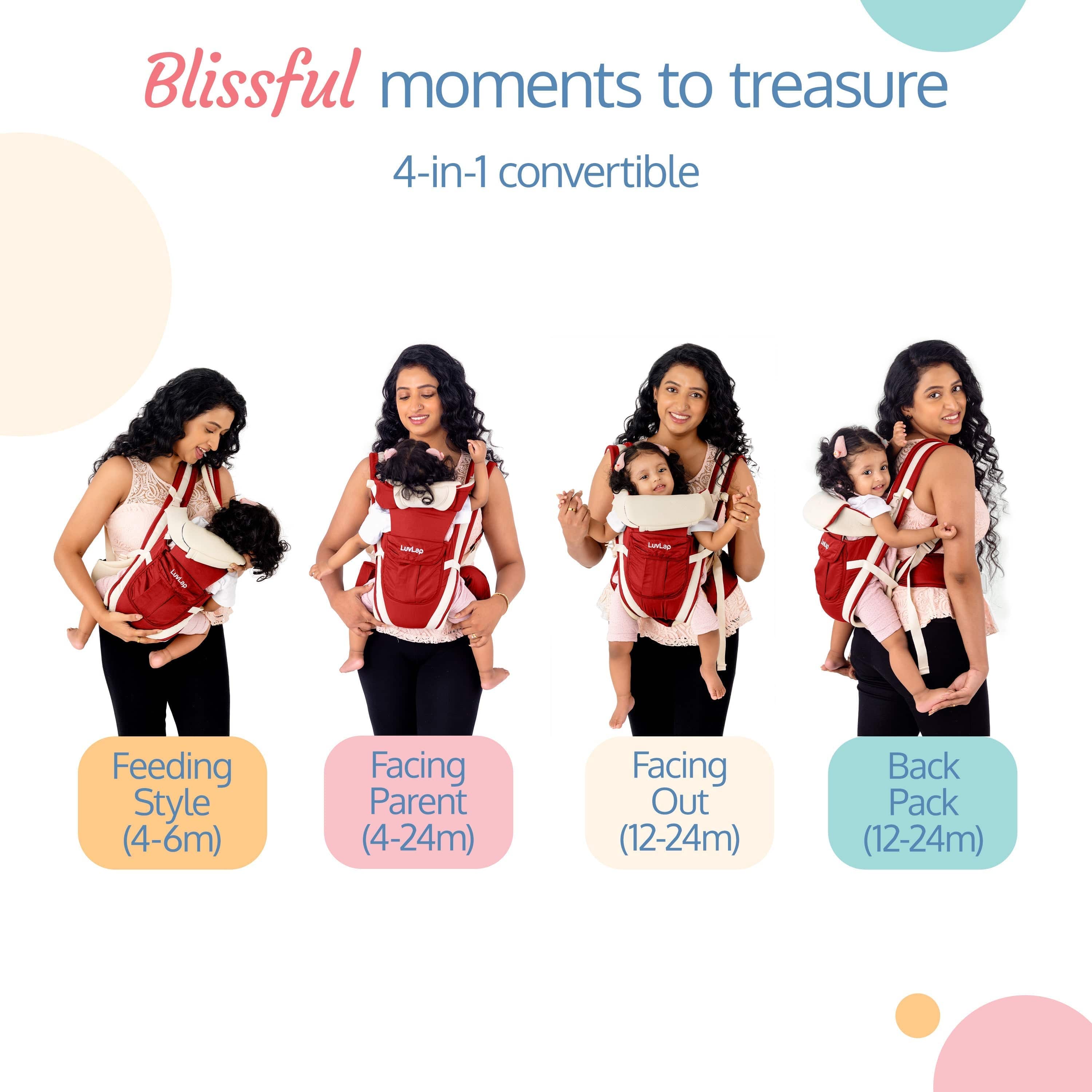 Elegant Baby Carrier, Red - Image 5