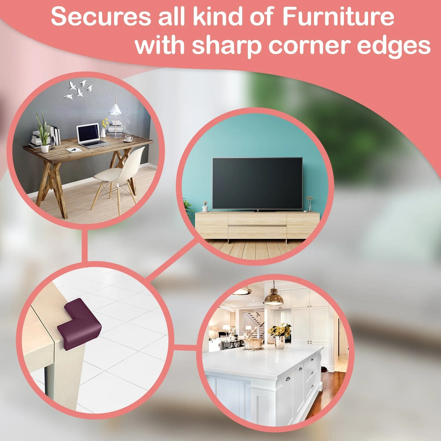 Furniture Corner Guard for Baby Safety, Pre-Taped 3M Adhesive - Image 5