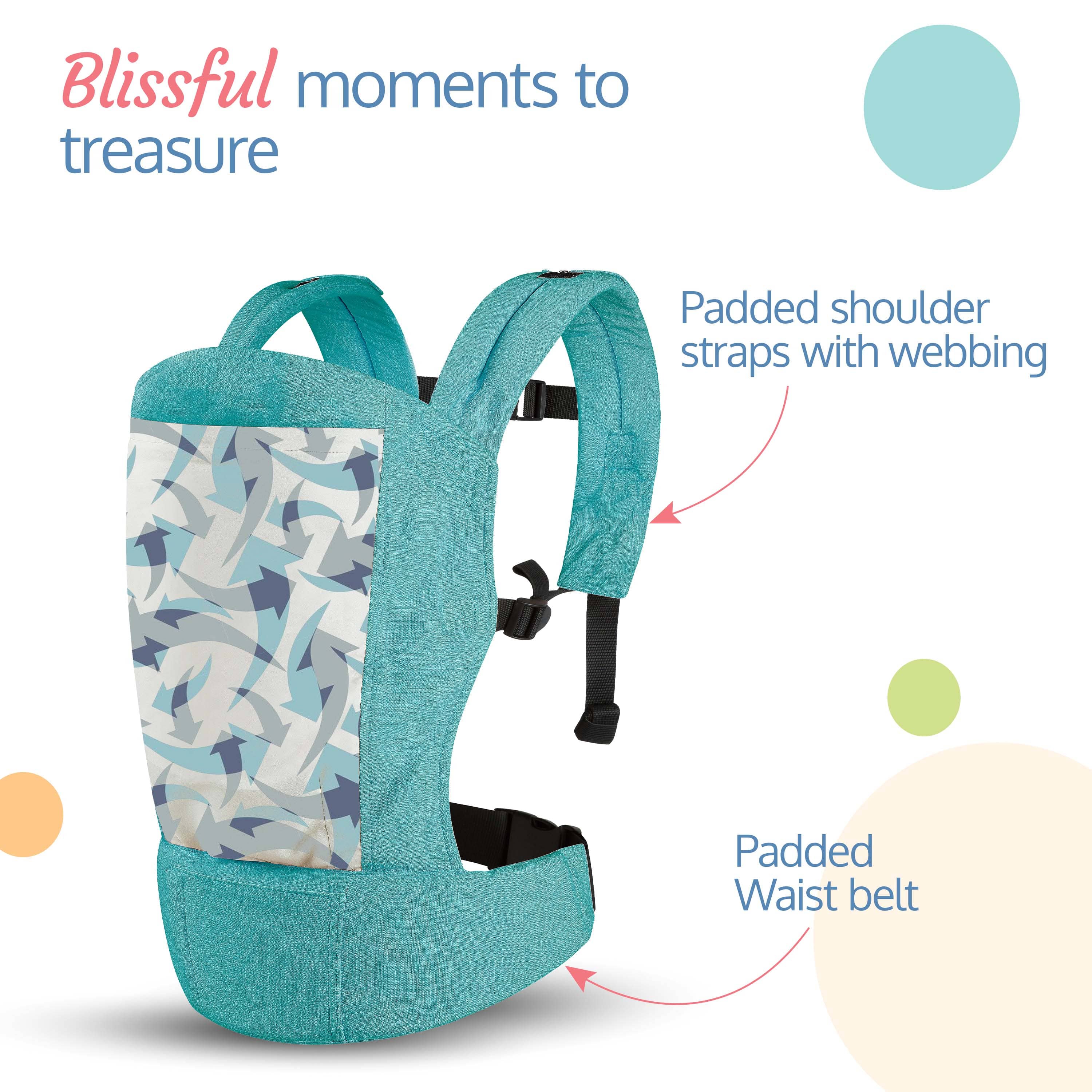 Adore Baby Carrier with 2 Carry Positions, Carrier for 4 to 24 Months Baby, Breathable Skin Friendly Premium Fabric, Adjustable Newborn to Toddler Carrier, Max Weight Upto 18 Kgs (Light Blue) - Image 3