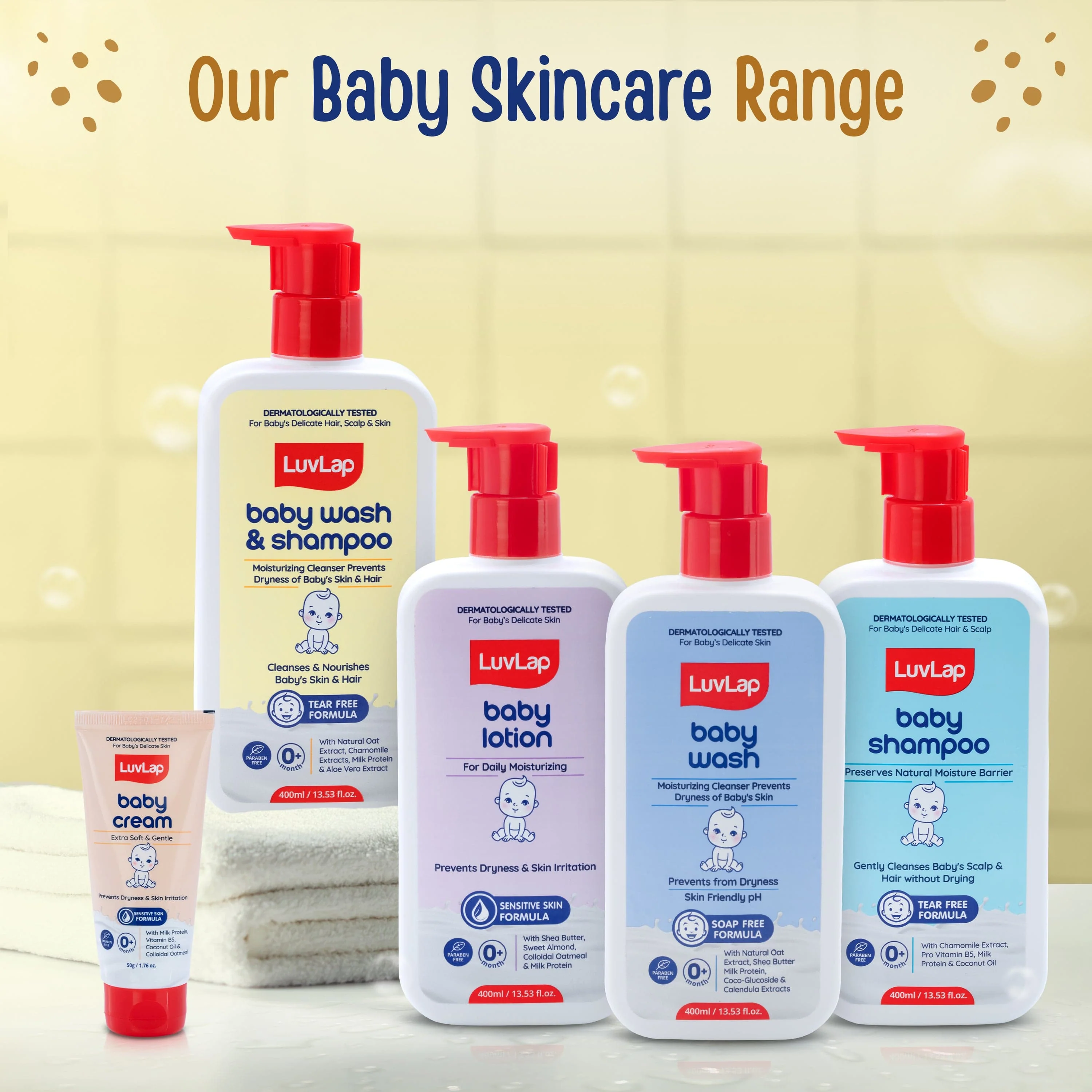 LuvLap Baby Wash & Shampoo - 200ml with Chamomile, Milk Protein, Oatmeal & Shea Butter, Paraben Free, Tear Free, Soap Free, Rich Moisturised Skin & Soft Hair, Baby Body Wash, Dermatologically Tested - Image 7