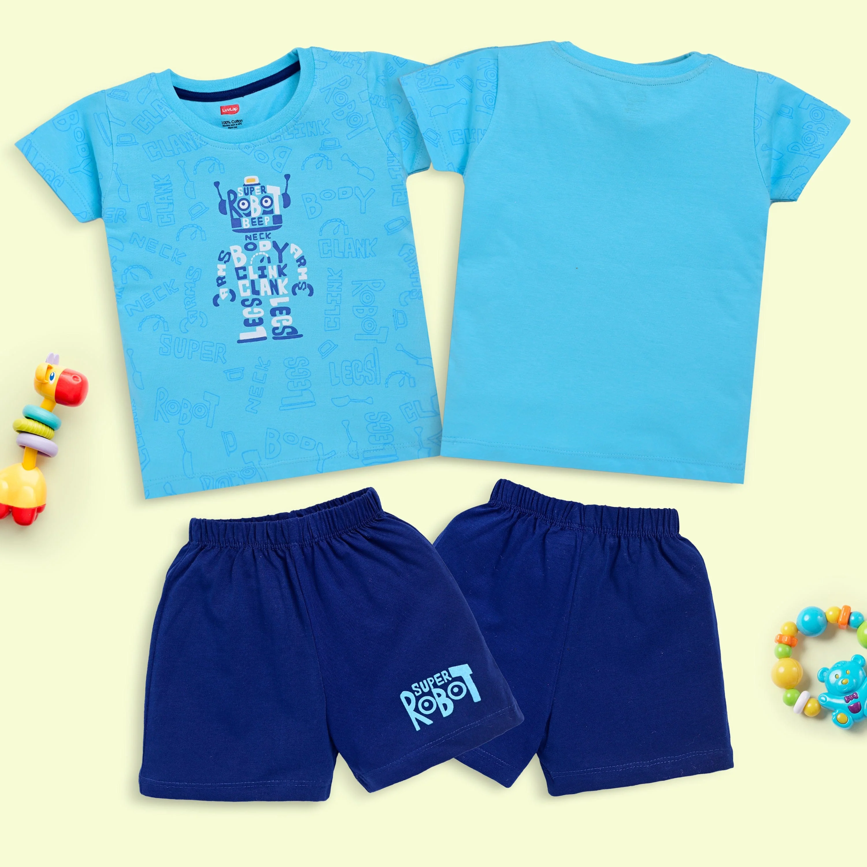 Boys Cotton H/S T-Shirt Co-Ord Set - Image 3