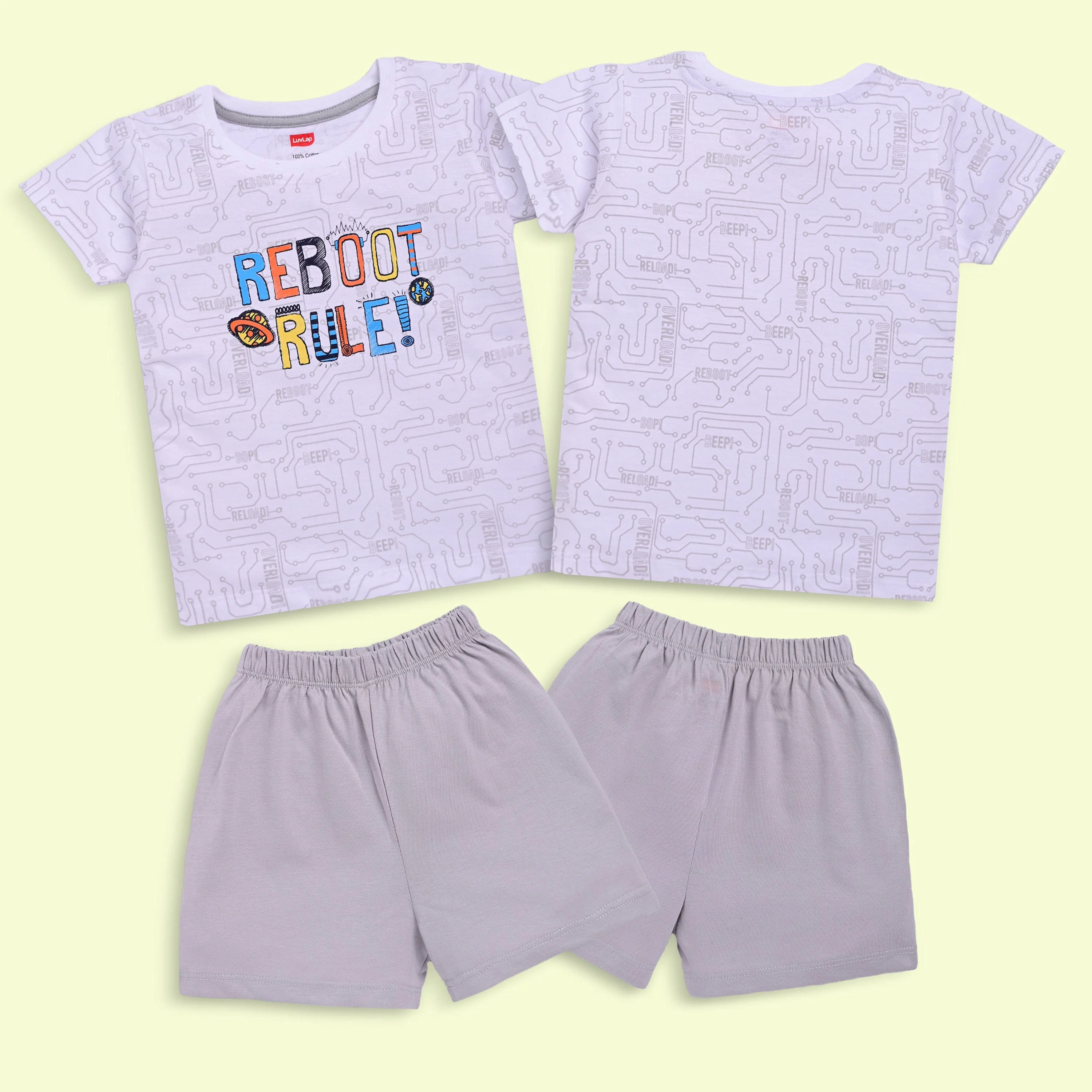 Boys Cotton H/S T-Shirt Co-Ord Set - Image 4