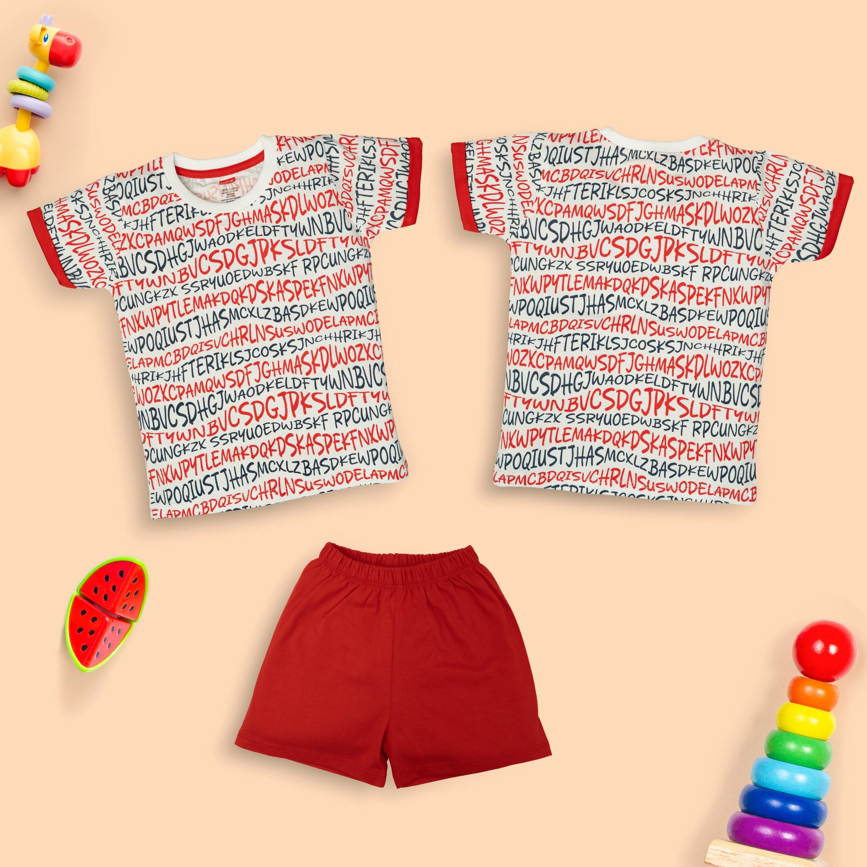 Boys Cotton H/S T-Shirt Co-Ord Set - Image 4