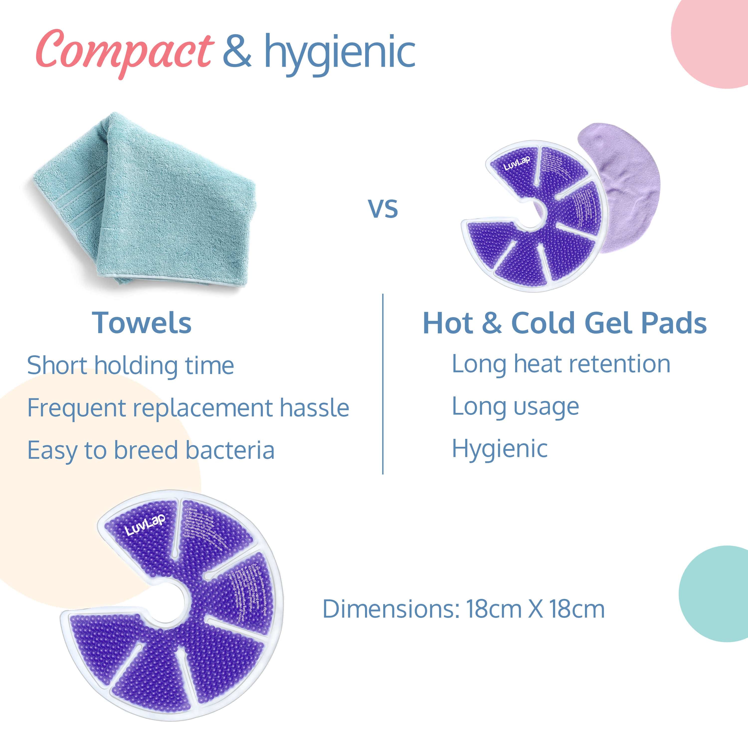 Breast Hot & cold Pad, 2 pc Breast Therapy Pack, Purple - Image 6