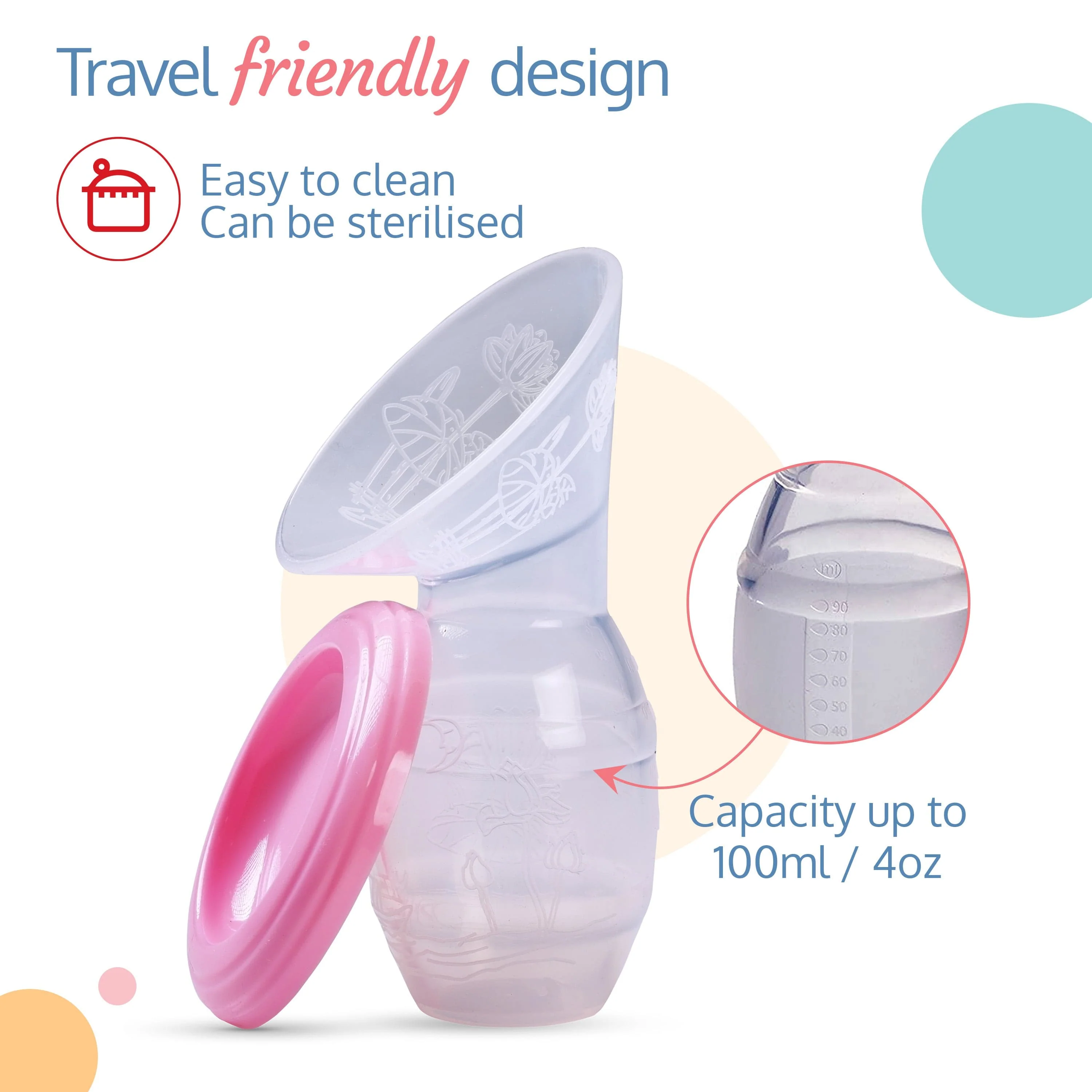 Breast Milk Catcher/Saver, Food Grade, 100% Silicone, 100ml - Image 6