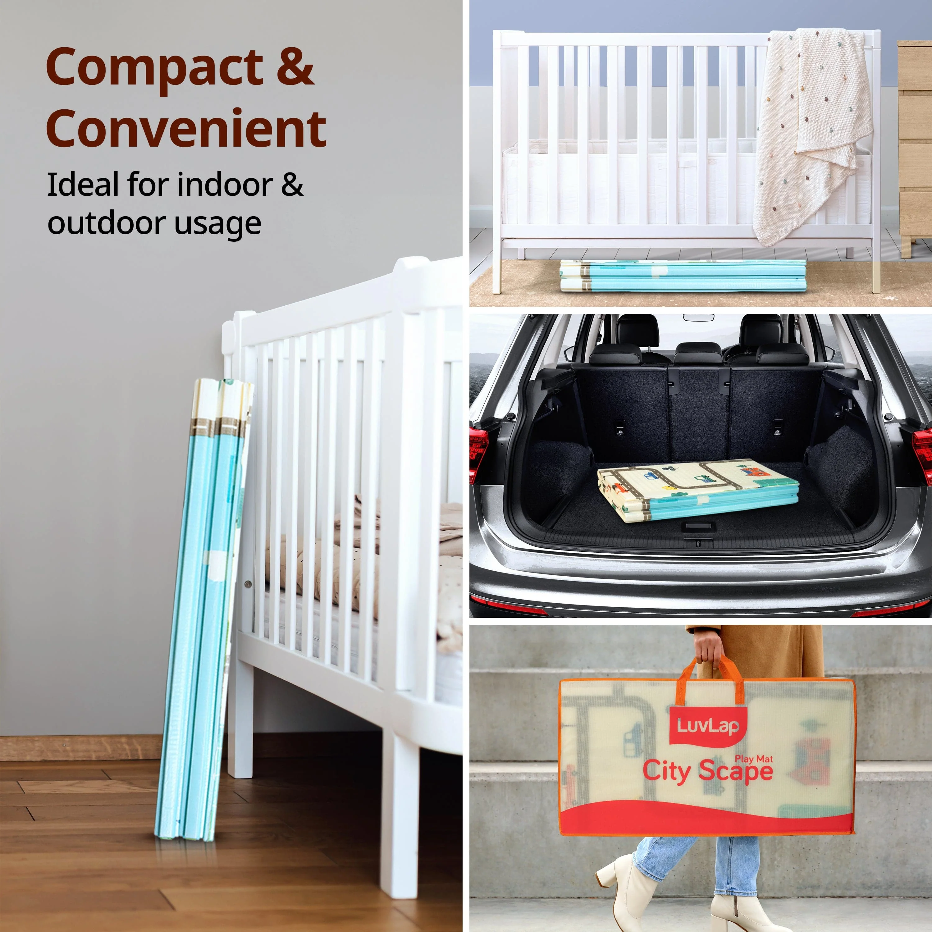 Cityscape Double Sided Water Proof Baby Floor Mat, Multicolor, Reversible Floor mats for Kids, Baby mats for Floor, Crawling Baby, Extra Large Size, 6'5" x 4'10" (195.5cmx147cm), 0.8cm Thick - Image 6