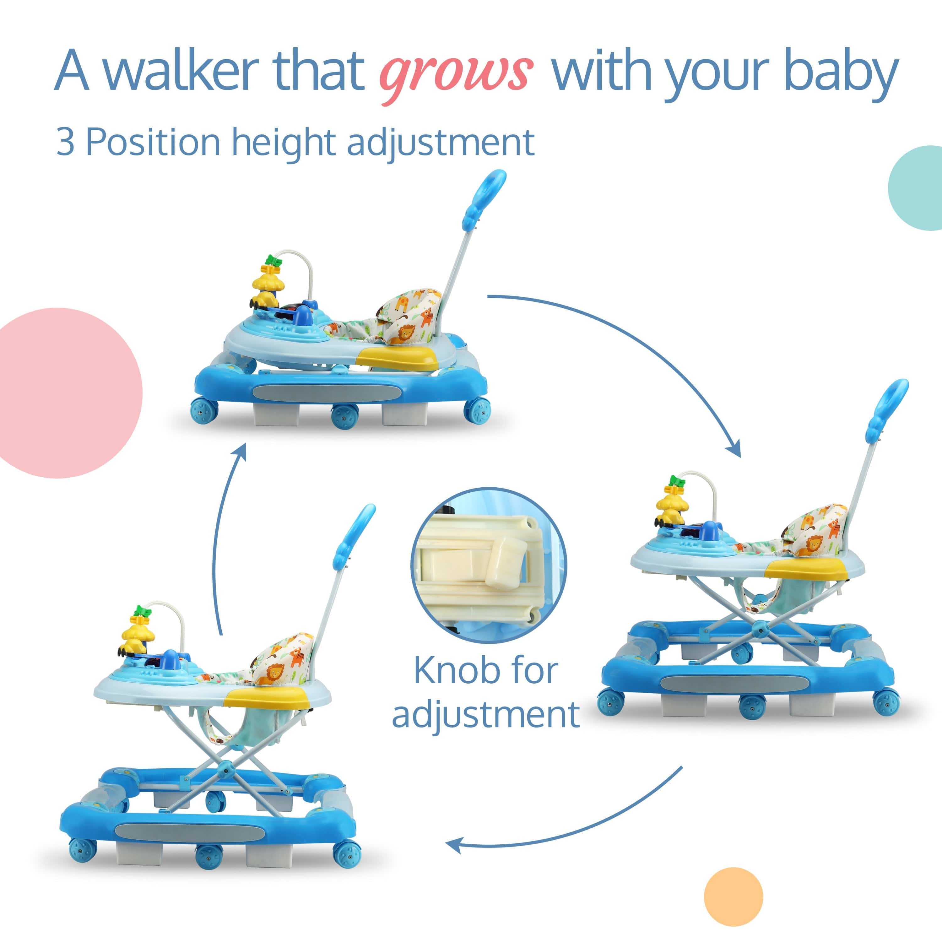 Comfy Baby Walker & Rocker (Blue) - Image 5