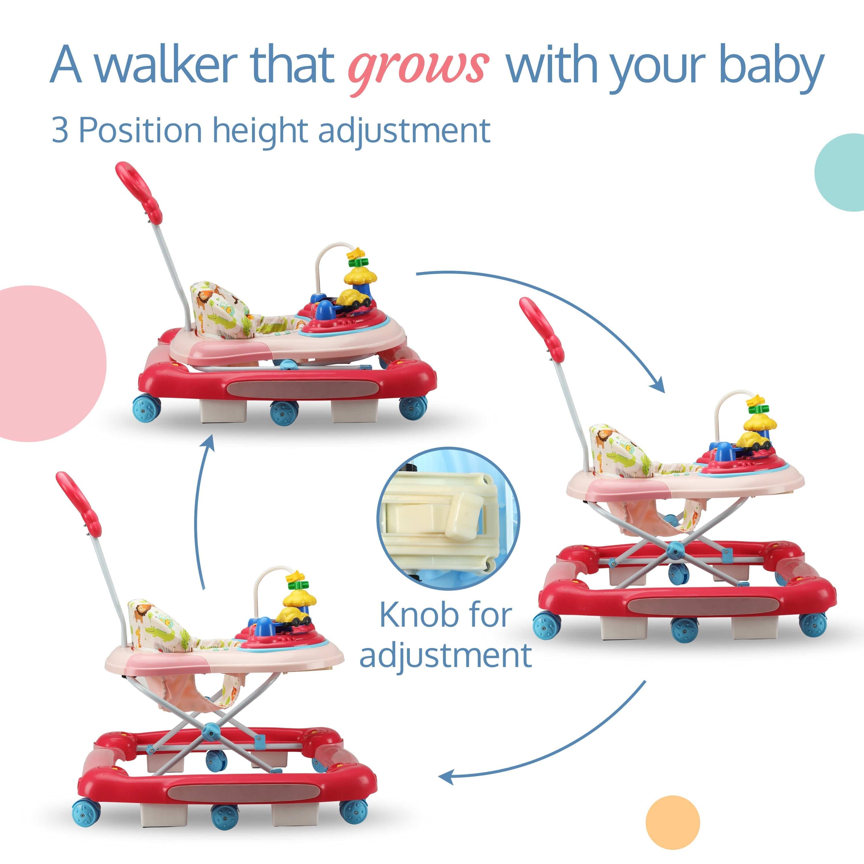Comfy Baby Walker & Rocker (Pink) - Image 5