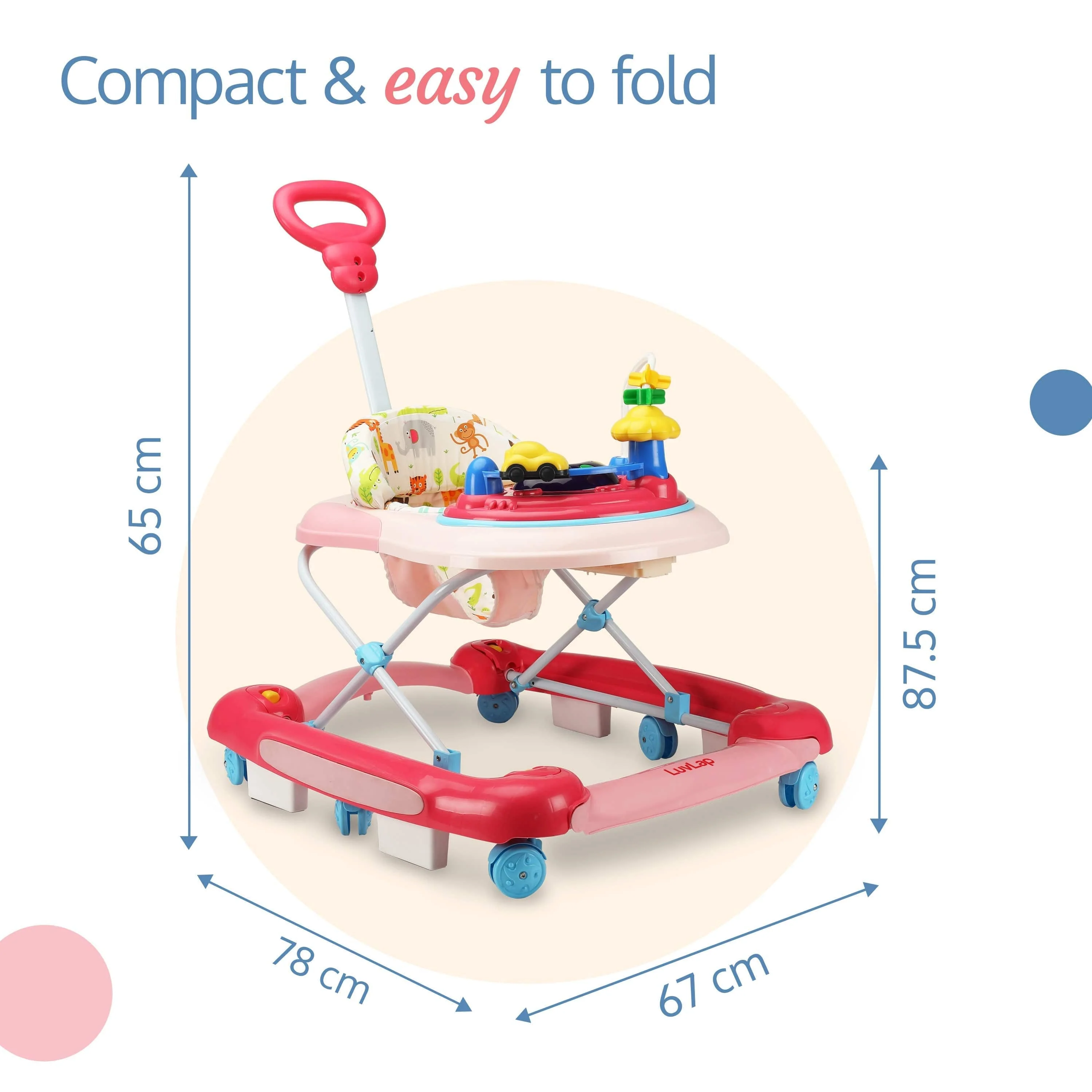Comfy Baby Walker & Rocker (Pink) - Image 6