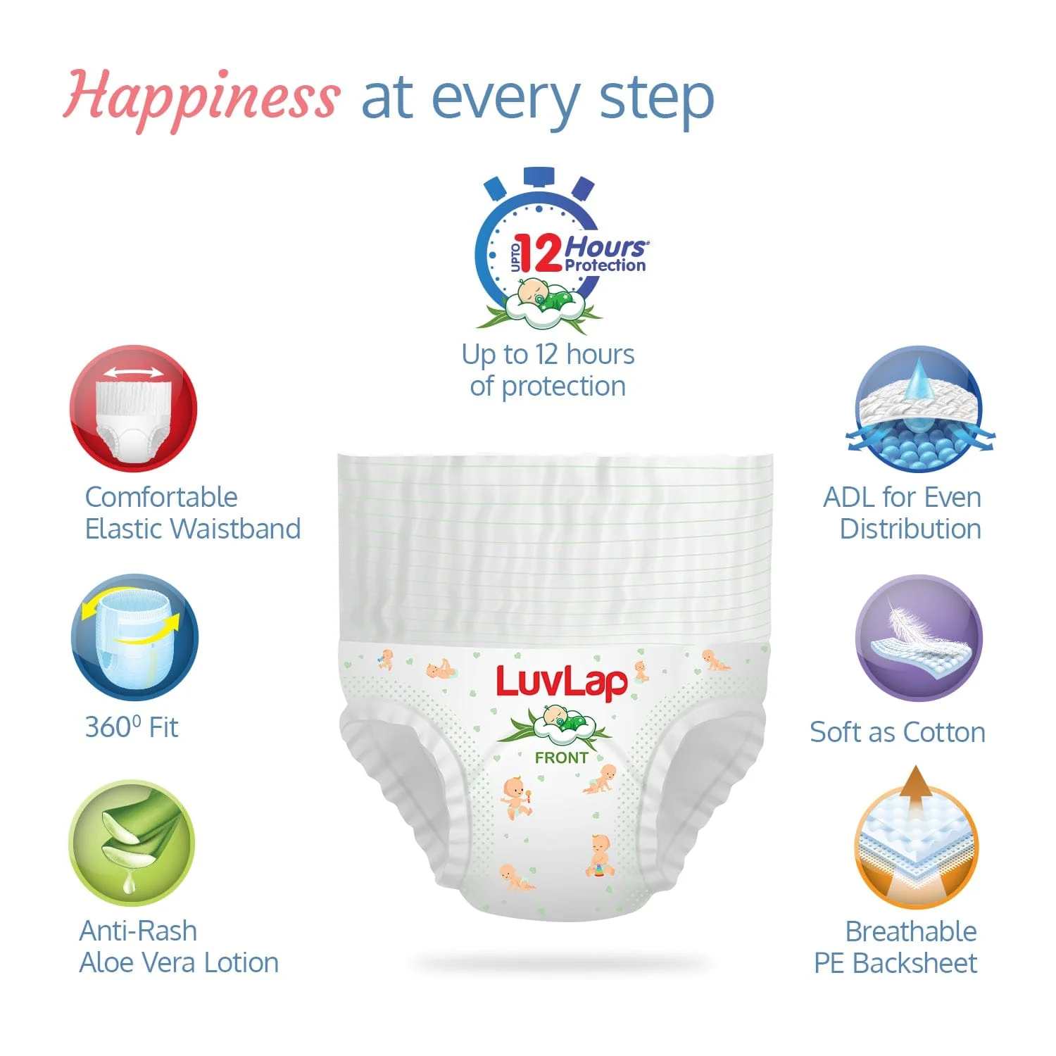 Diaper Pants, Large, 62 Count, with upto 12 Hour protection - Image 6