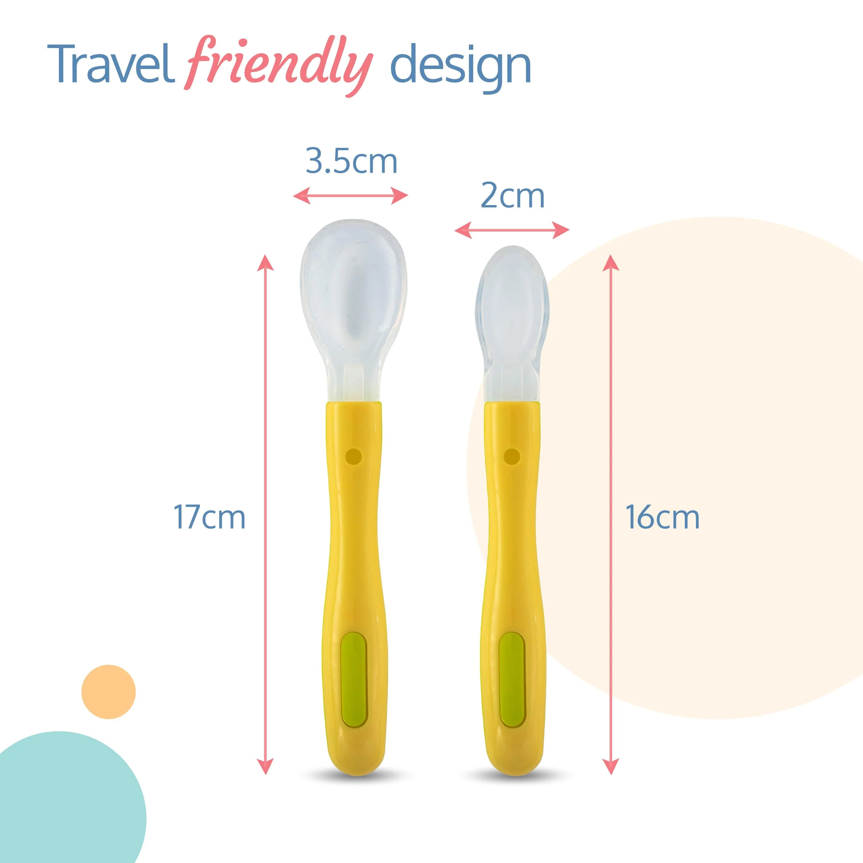 Fun Club Baby Silicone Spoon Set, BPA Free, FDA Approved, 2 pcs, Green - Image 5