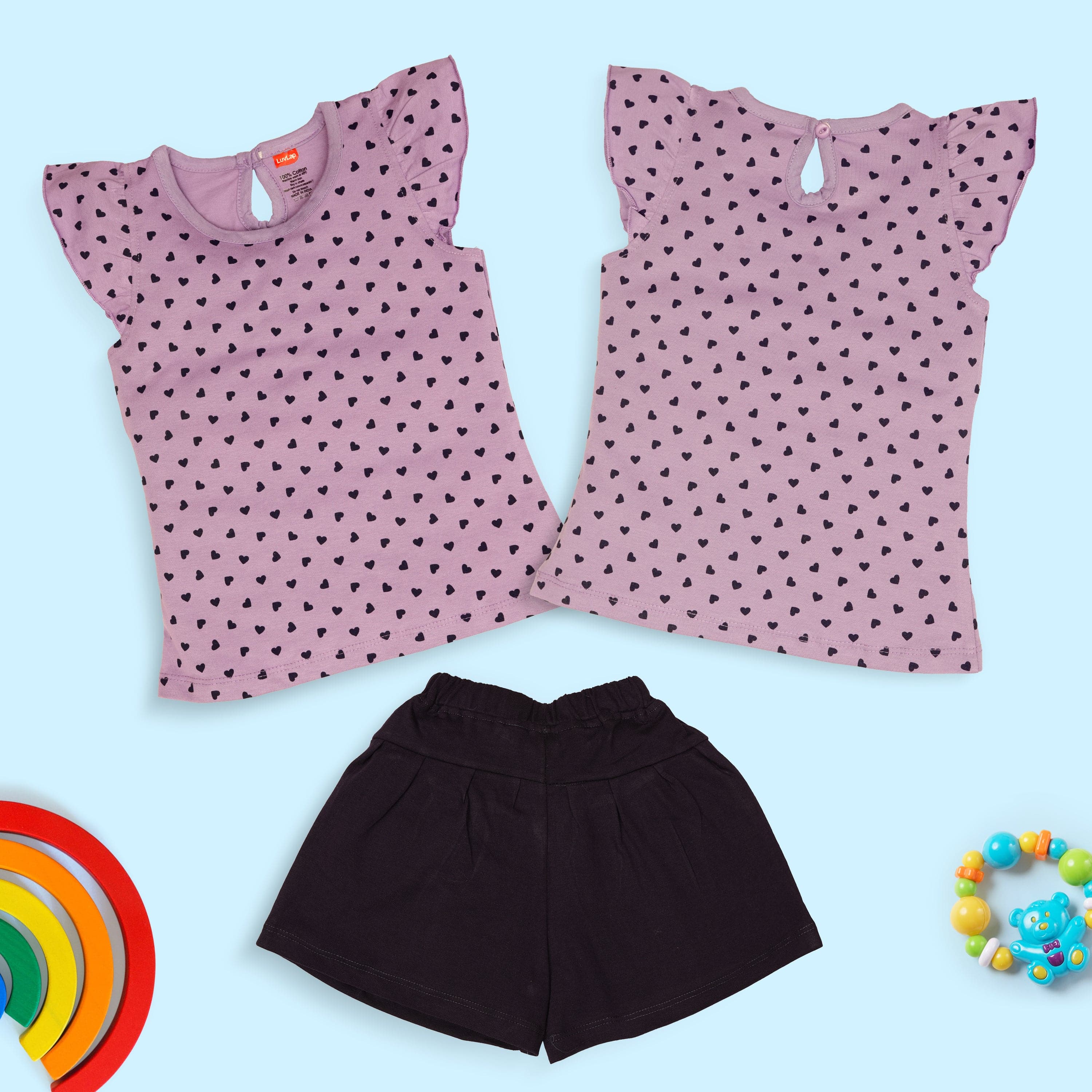 Girls Cotton H/S Girls Top Co-Ord Set - Image 3