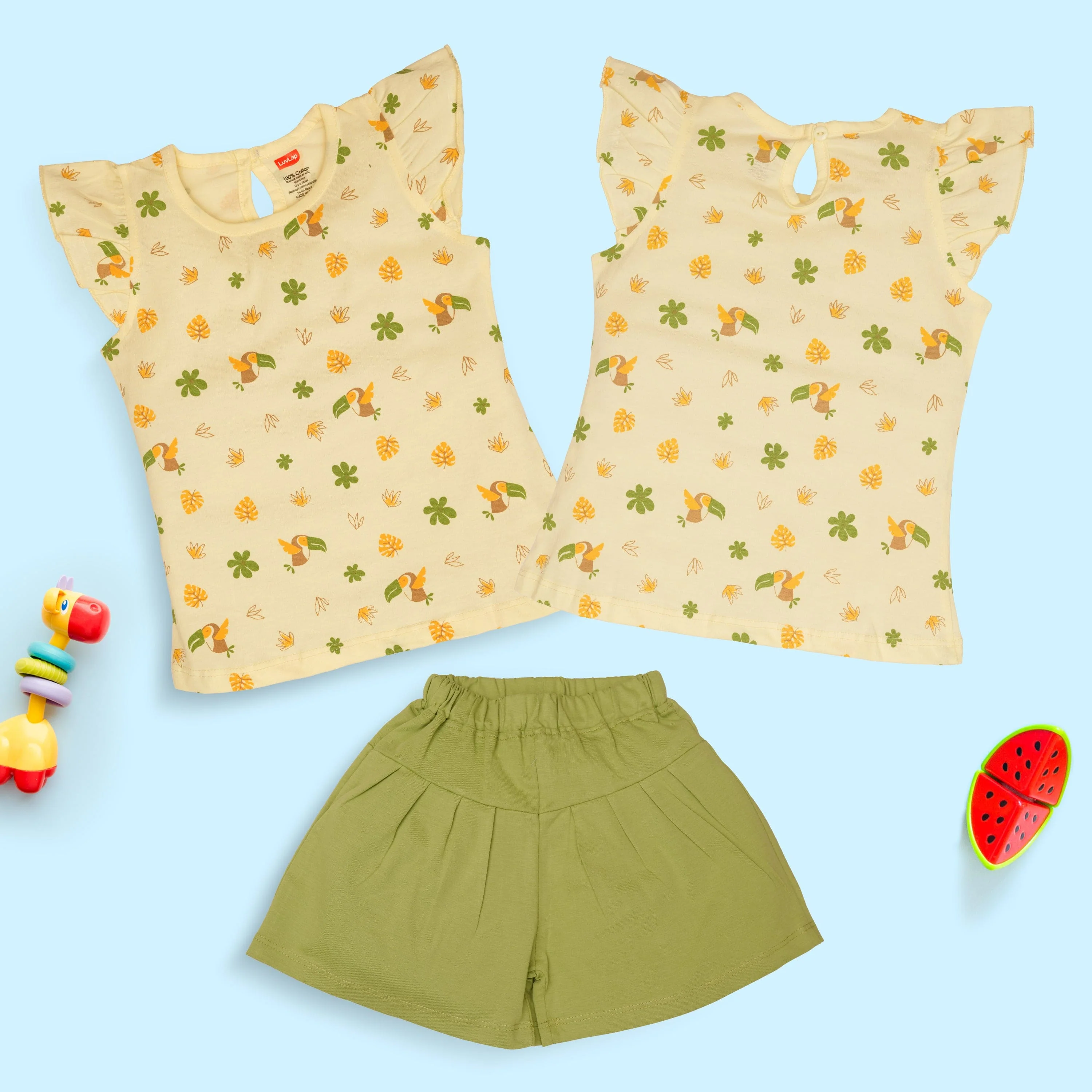 Girls Cotton H/S Girls Top Co-Ord Set - Image 4