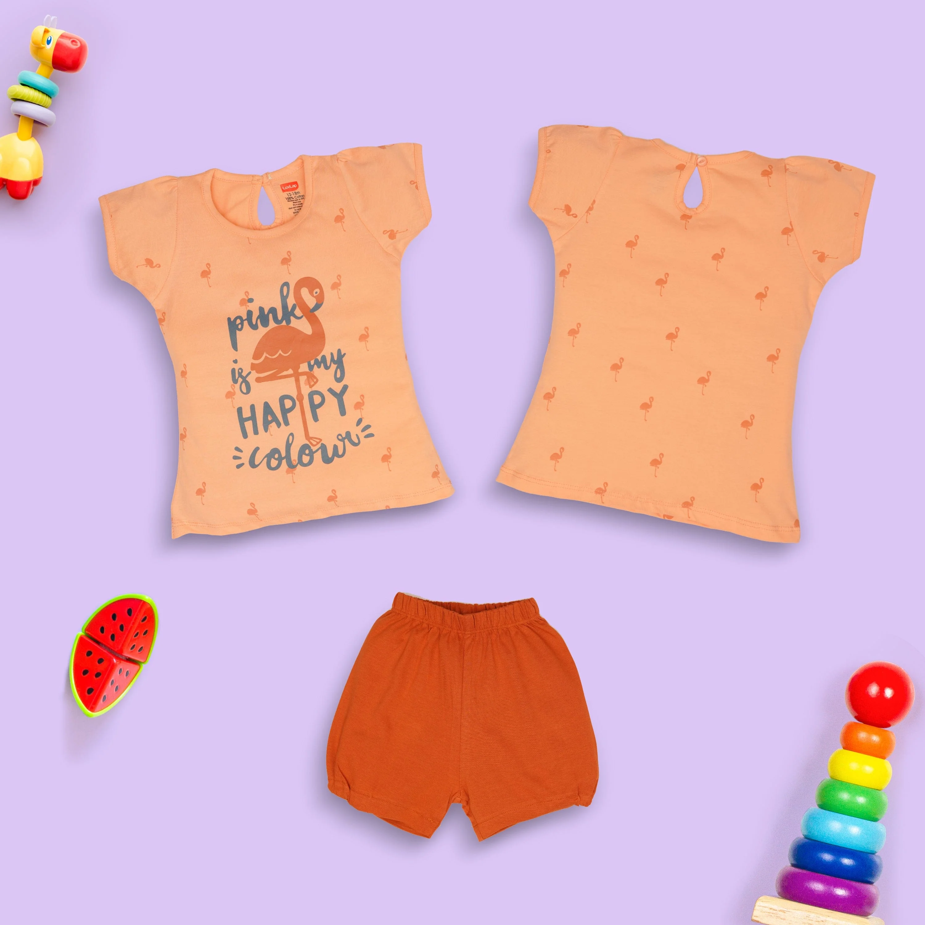 Girls Cotton H/S Girls Top Co-Ord Set - Image 4