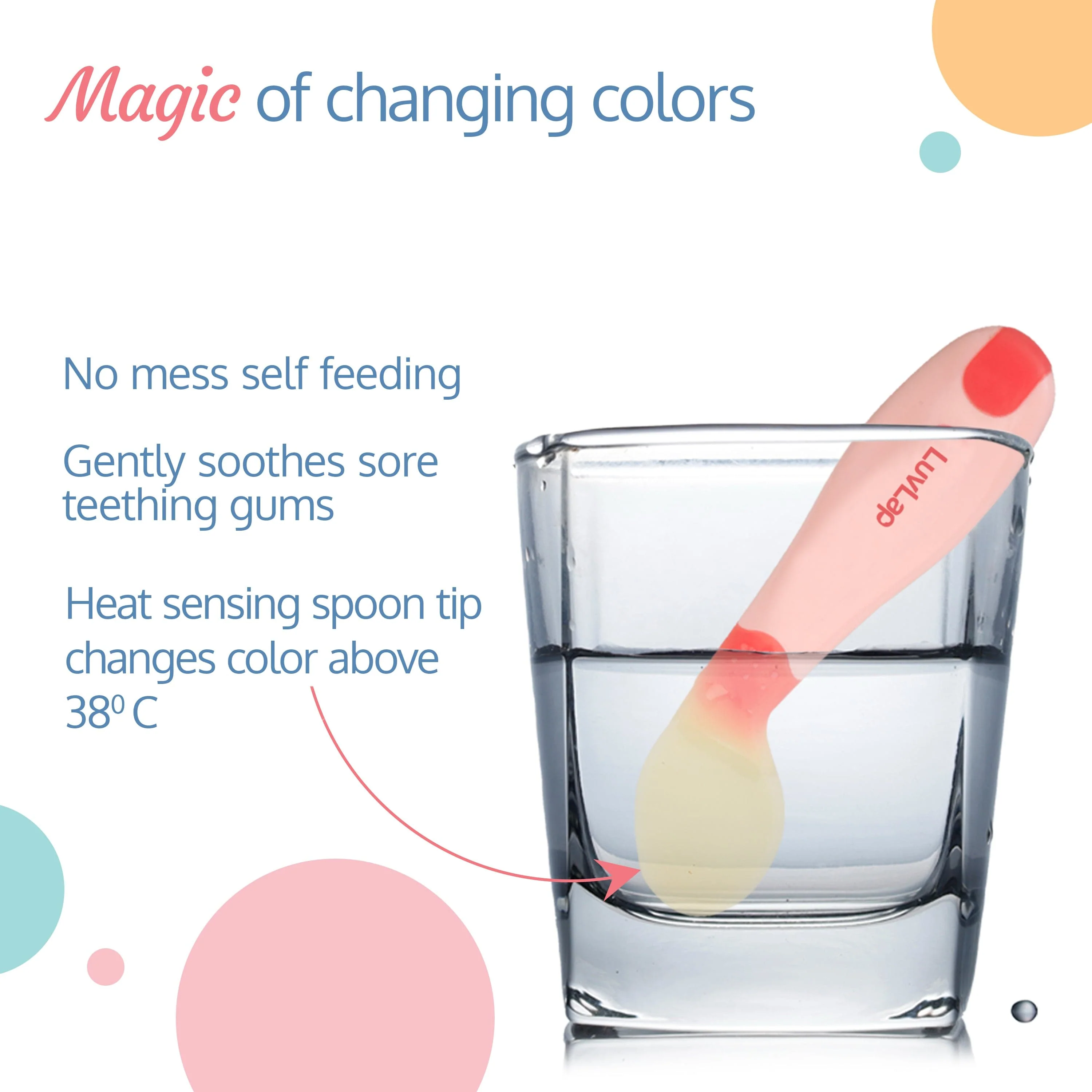 Heat Sensing Baby Spoon, Set of 3, BPA Free, Baby Weaning Spoon for Kids 3 Months+ (Pink) - Image 3