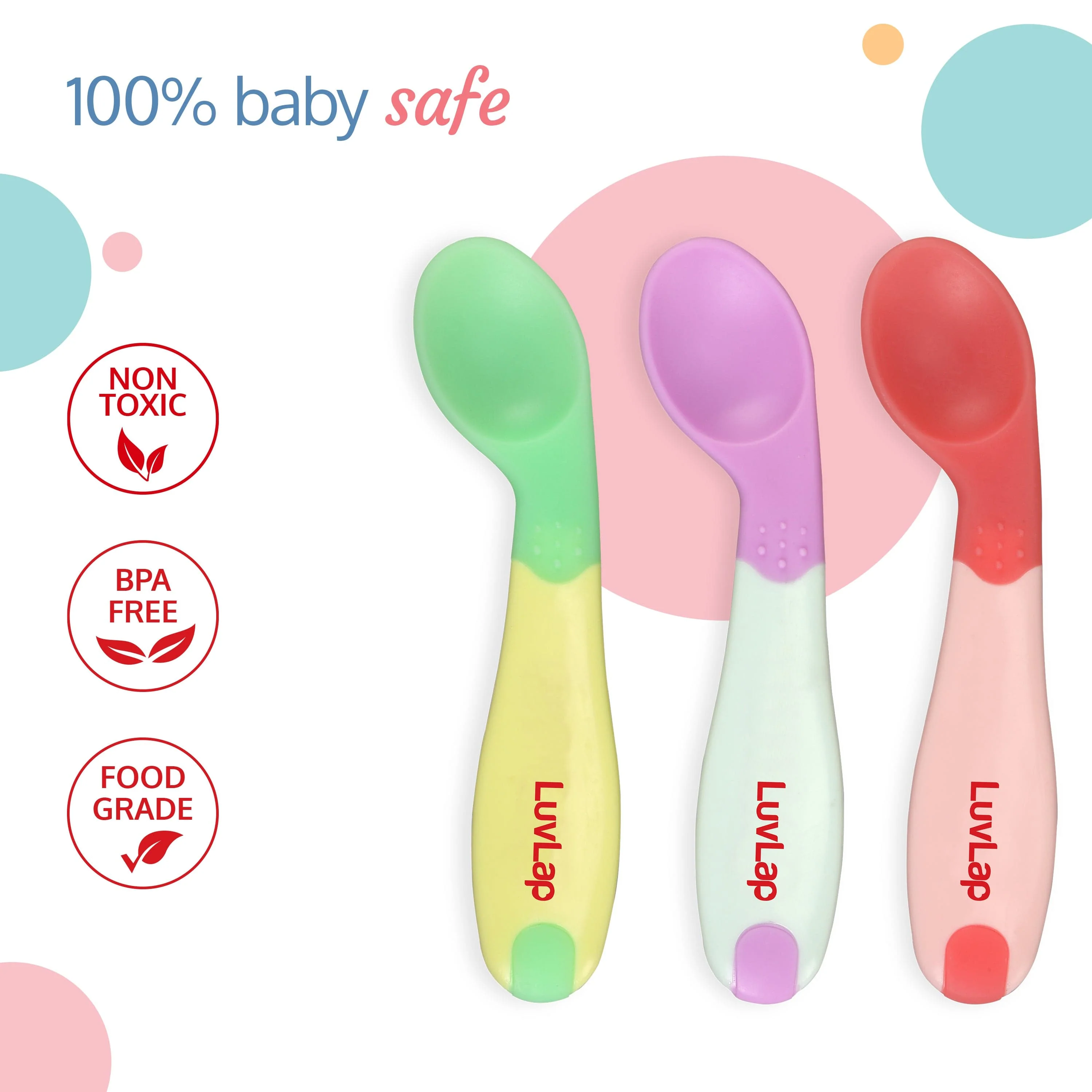 Heat Sensing Baby Spoon, Set of 3, BPA Free, Baby Weaning Spoon for Kids 3 Months+ (Pink) - Image 5
