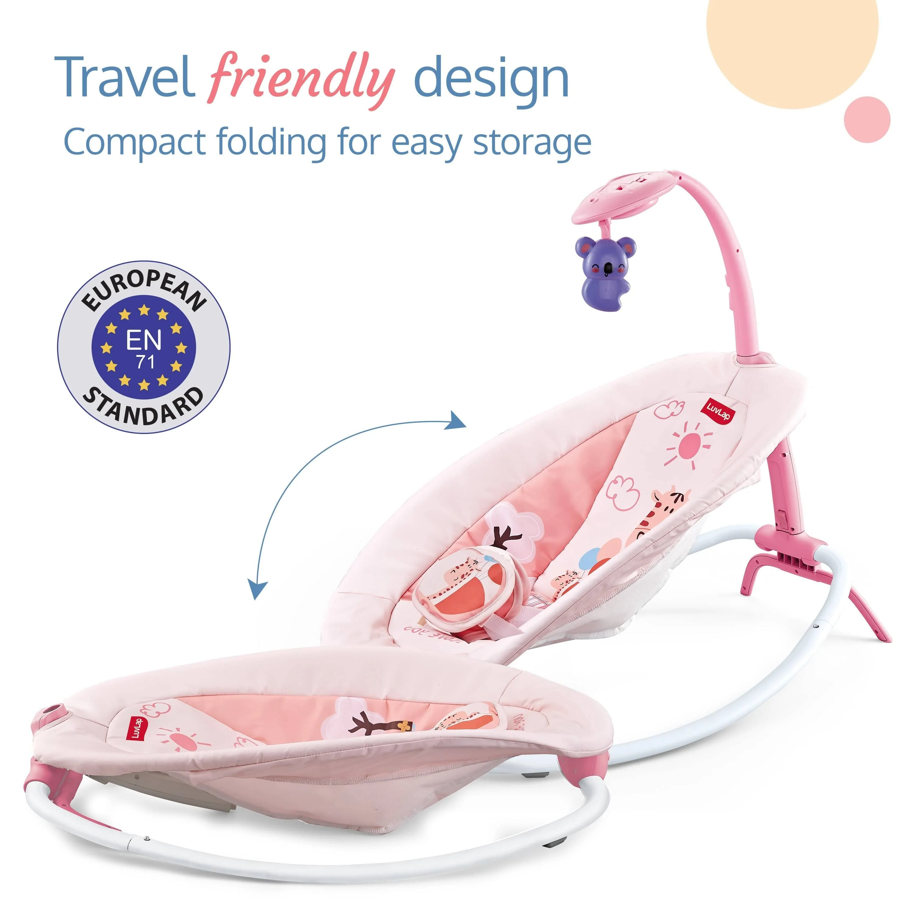 Joy-N-Giggles Baby Rocker, Pink - Image 4