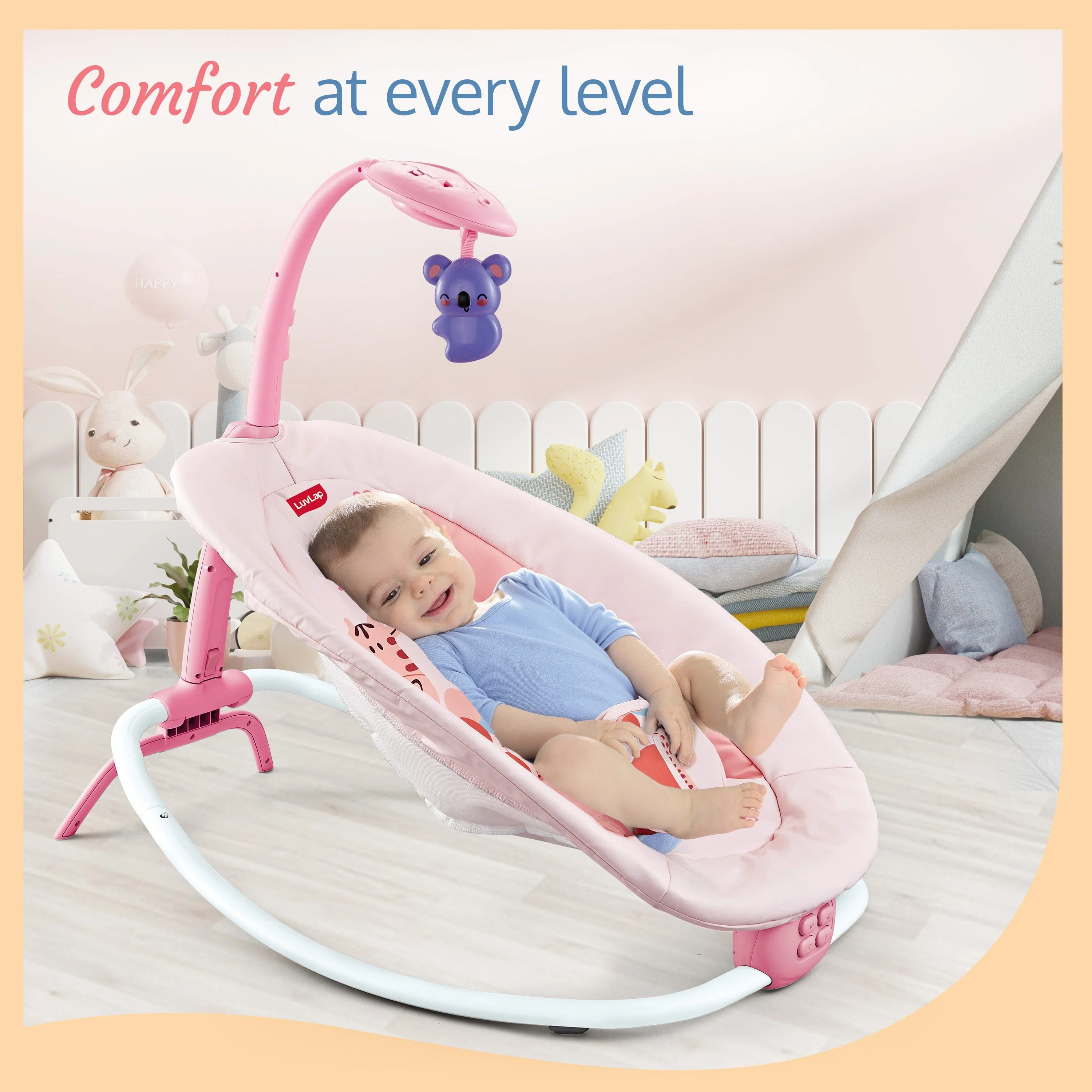 Joy-N-Giggles Baby Rocker, Pink - Image 5