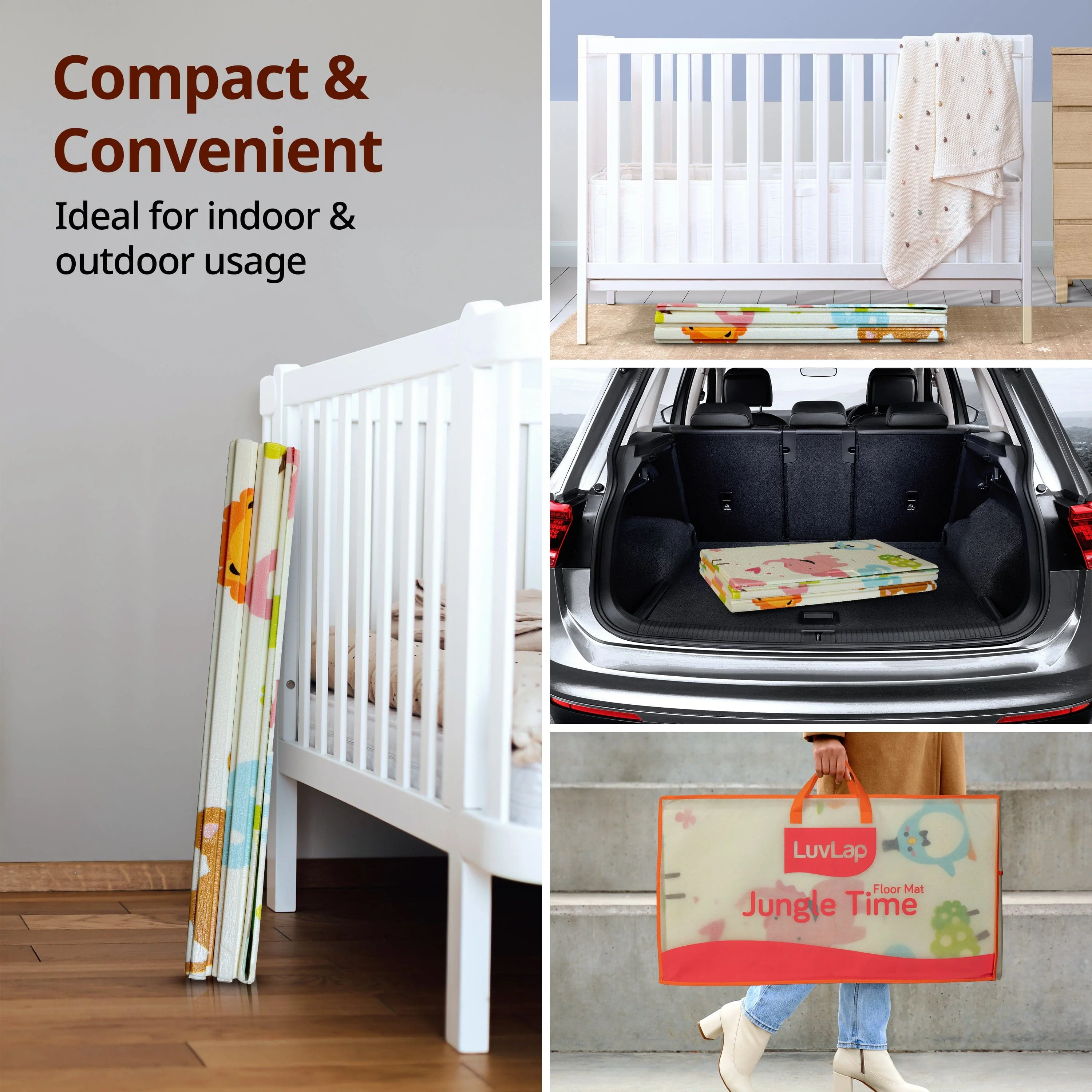 Jungle Time Double Sided Water Proof Baby Floor Mat, Multicolor, Reversible Floor mats for Kids, Baby mats for Floor, Crawling Baby, Extra Large Size, 6'5" x 4'10" (195.5cmx147cm), 0.8cm Thick - Image 6