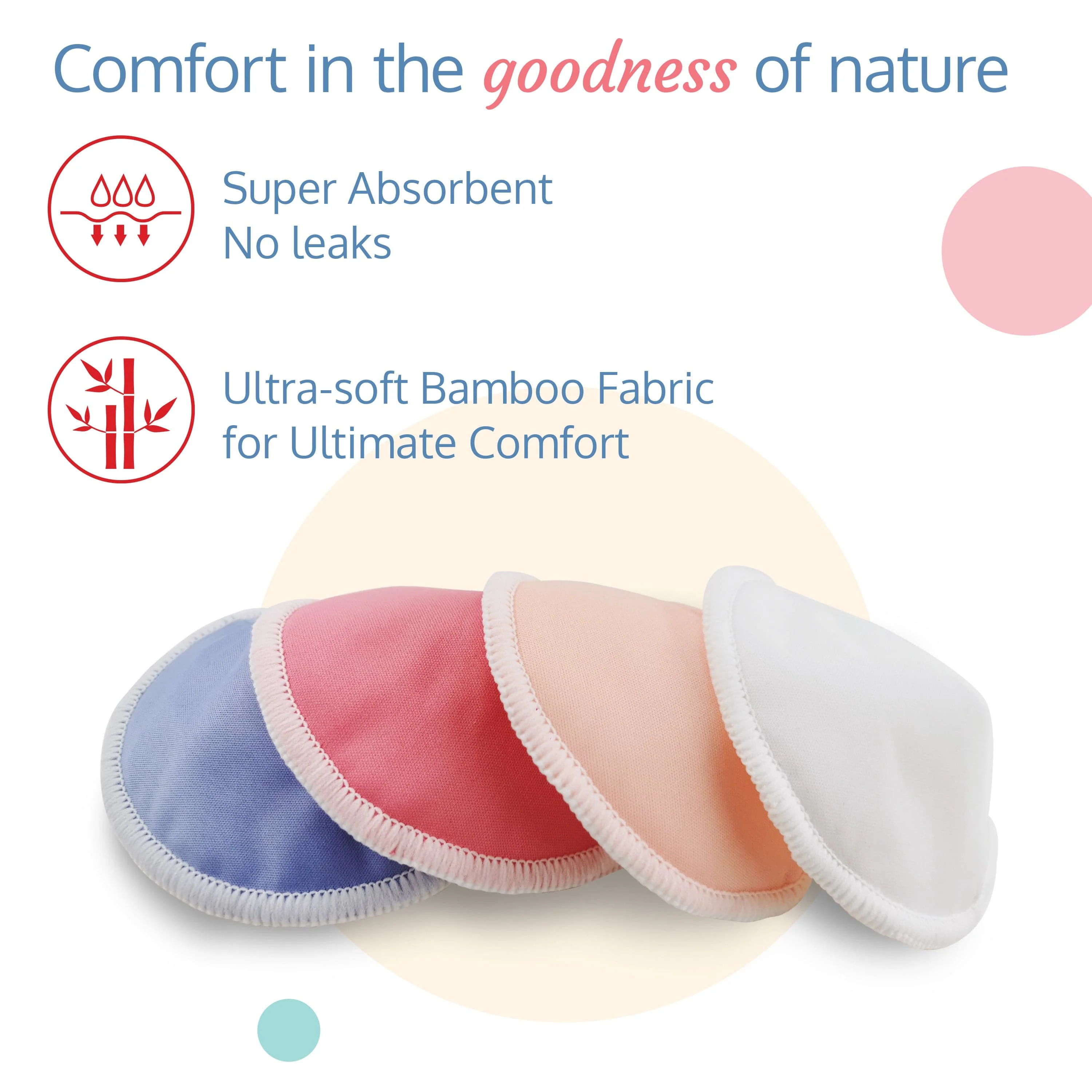Bamboo Washable Breast Pads, 14 Pcs - Image 3