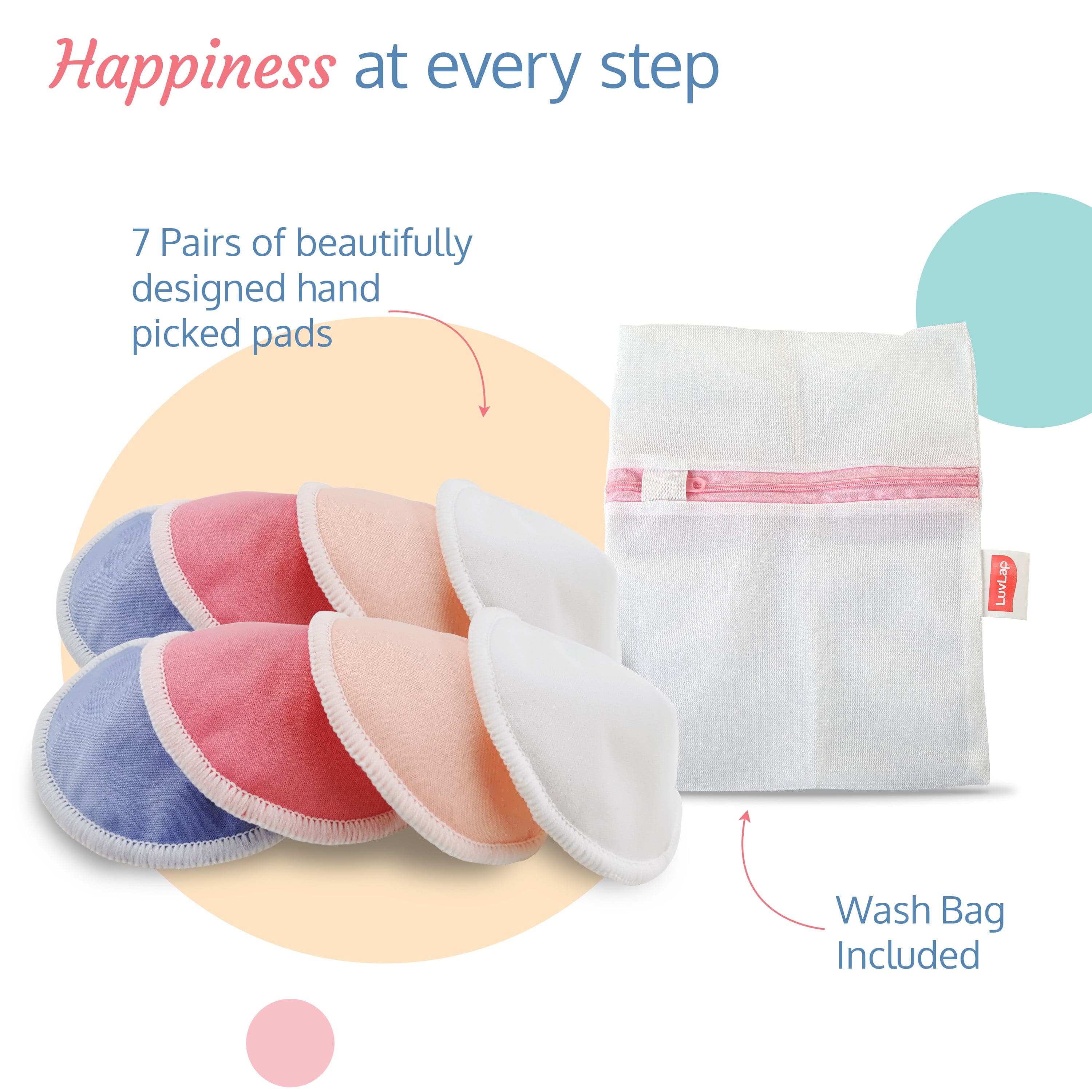 Bamboo Washable Breast Pads, 14 Pcs - Image 5