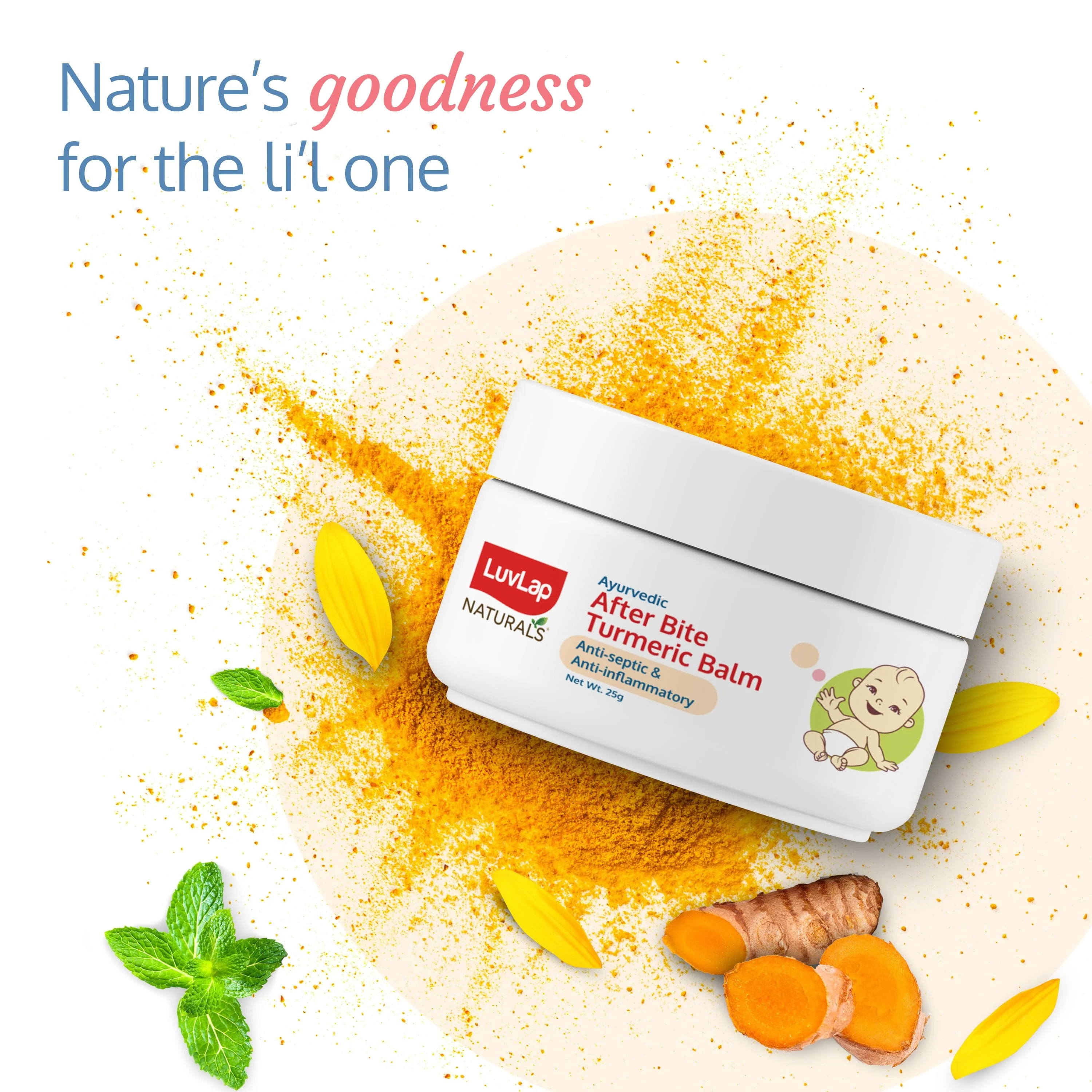 Naturals After Bite Turmeric Balm with Pudina, Gives relief from Rashes, Mosquito & insect Bites, 100% Ayurvedic, Anti septic & Anti-inflammatory, 25g - Image 4