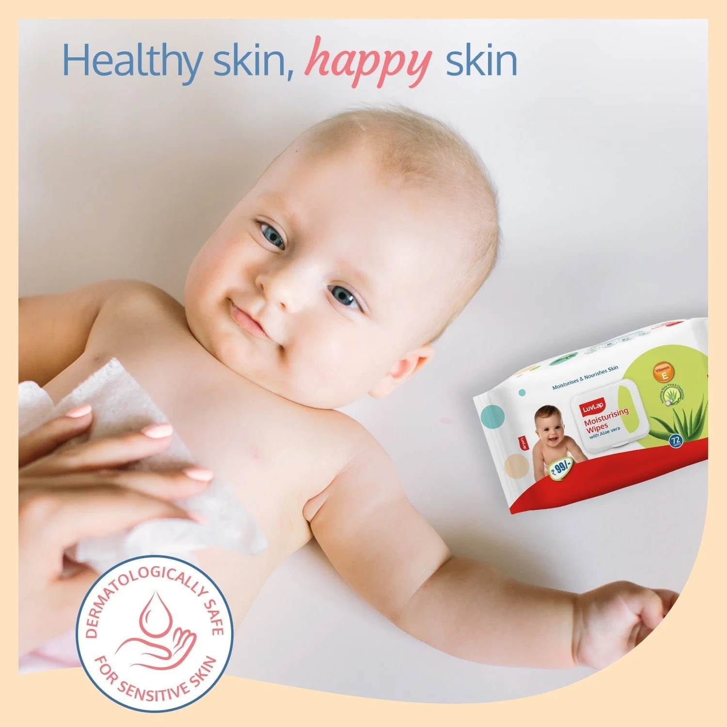 Baby Wipes with Aloe Vera, with Flip-top Lid - Pack of 6 - Image 6