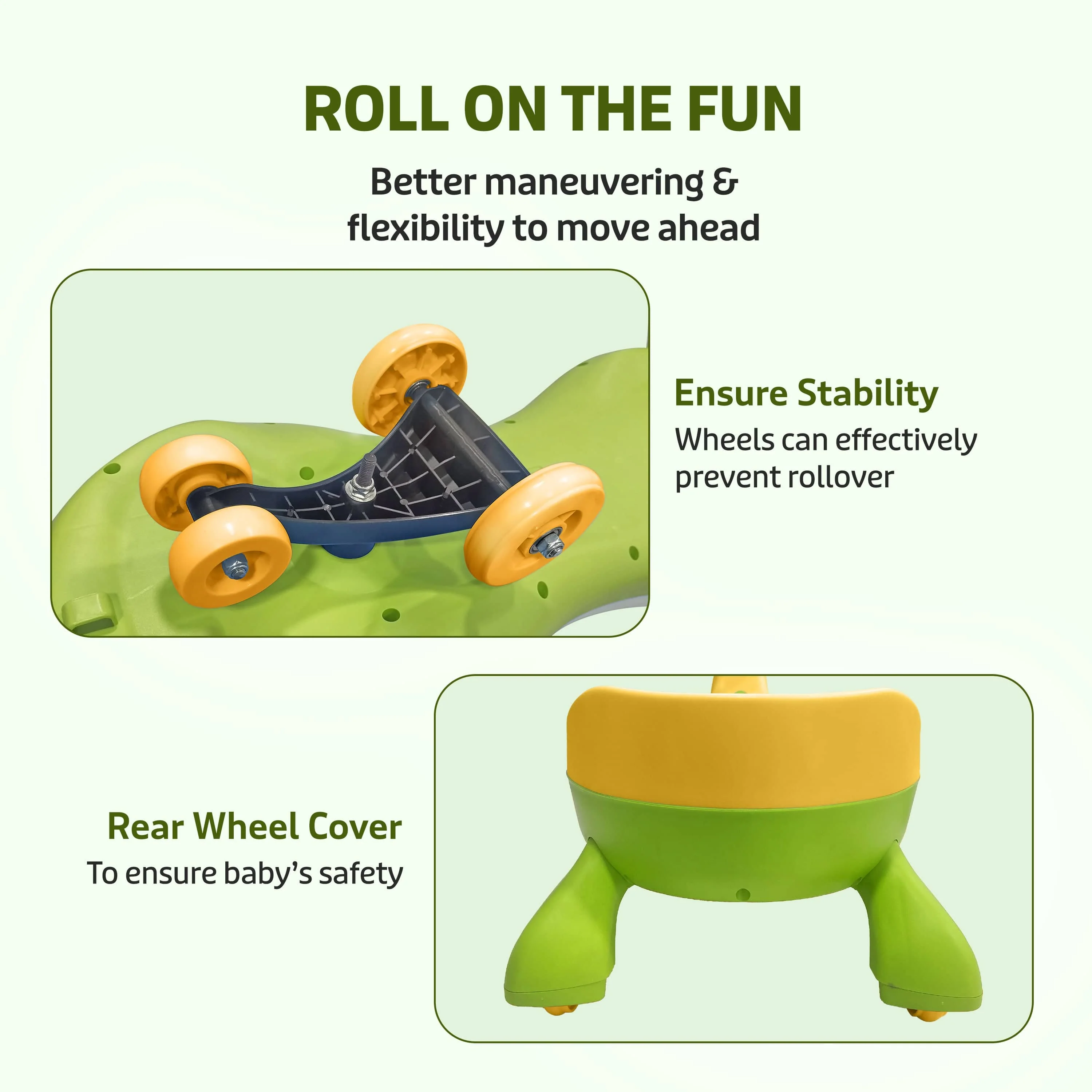 Sunny Swing Car, Kids Push Car, Magic Car for Kids, Comfortable Seats & Durable, Ride On Magic Car for 3+ Years Baby Boy & Girl, Yellow - Image 5