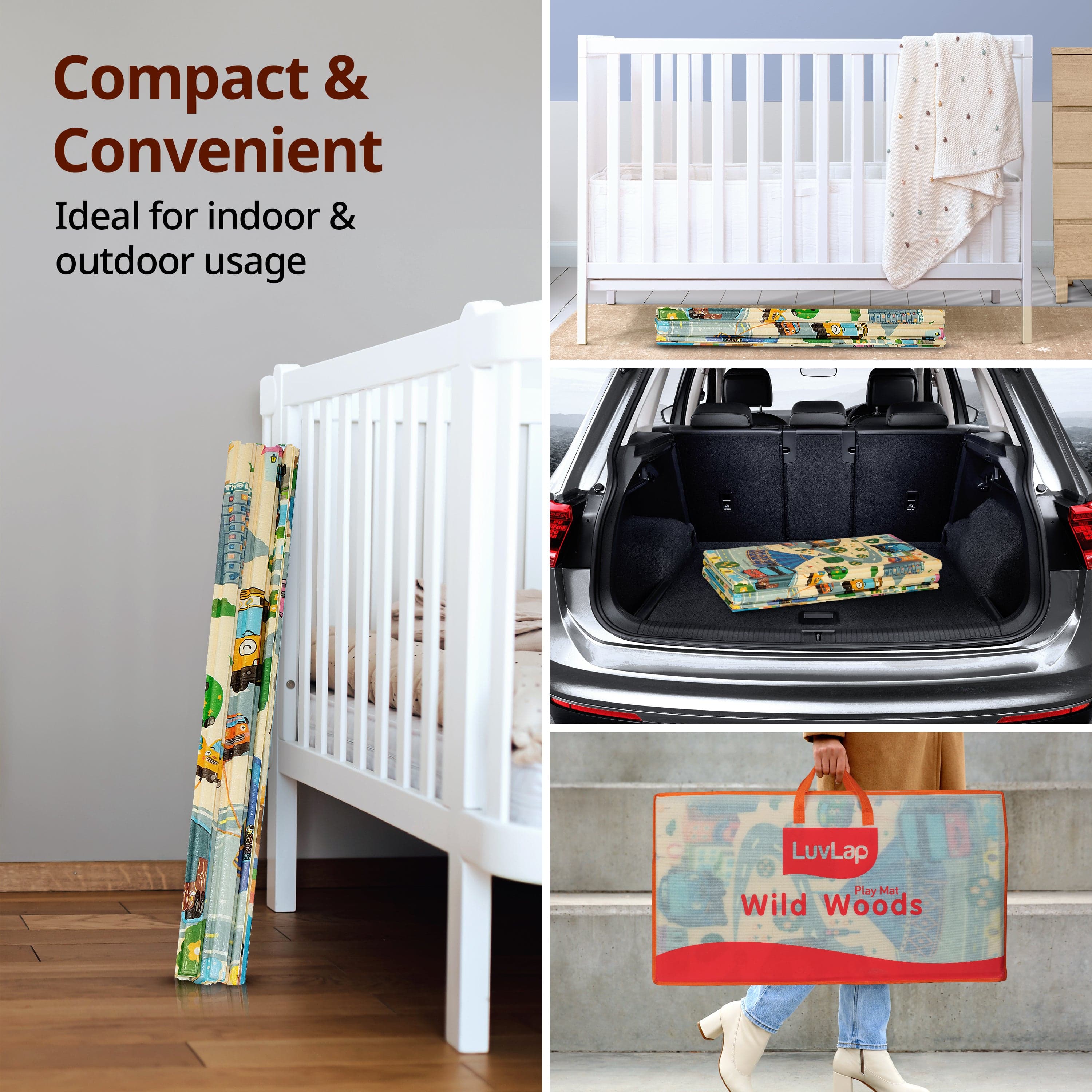 Wild Woods Double Sided Water Proof Baby Floor Mat, Multicolor, Reversible Floor mats for Kids, Baby mats for Floor, Crawling Baby, Extra Large Size, 6'5" x 4'10" (195.5cmx147cm), 0.8cm Thick - Image 6