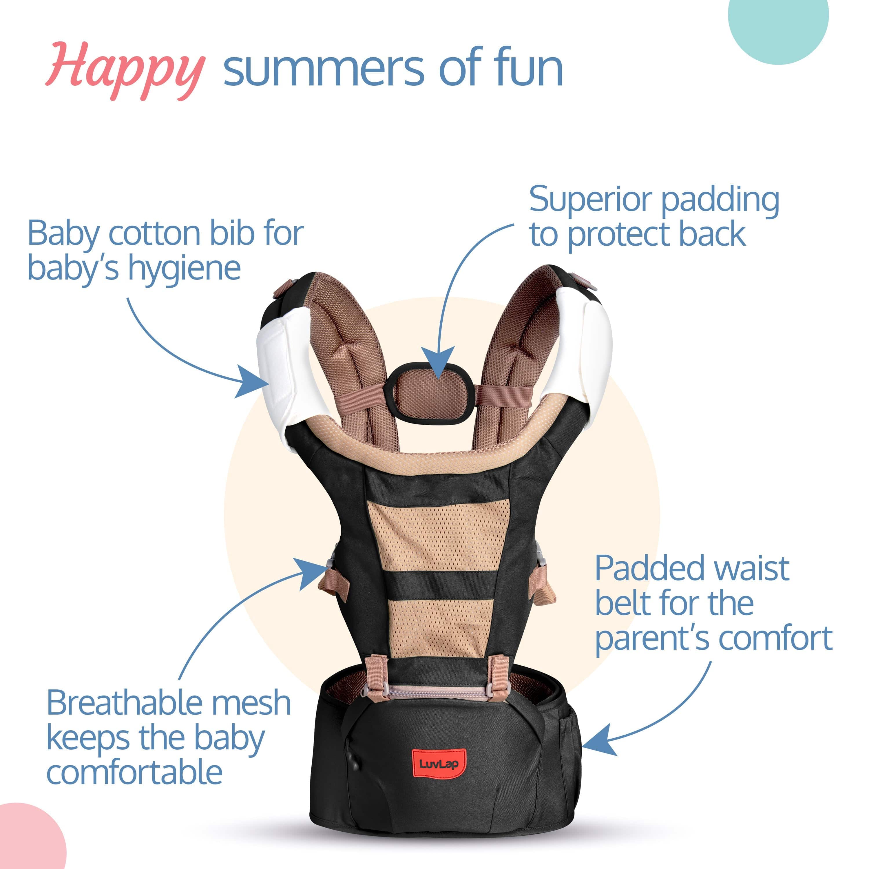Royal Hip Seat Baby Carrier, Black - Image 5