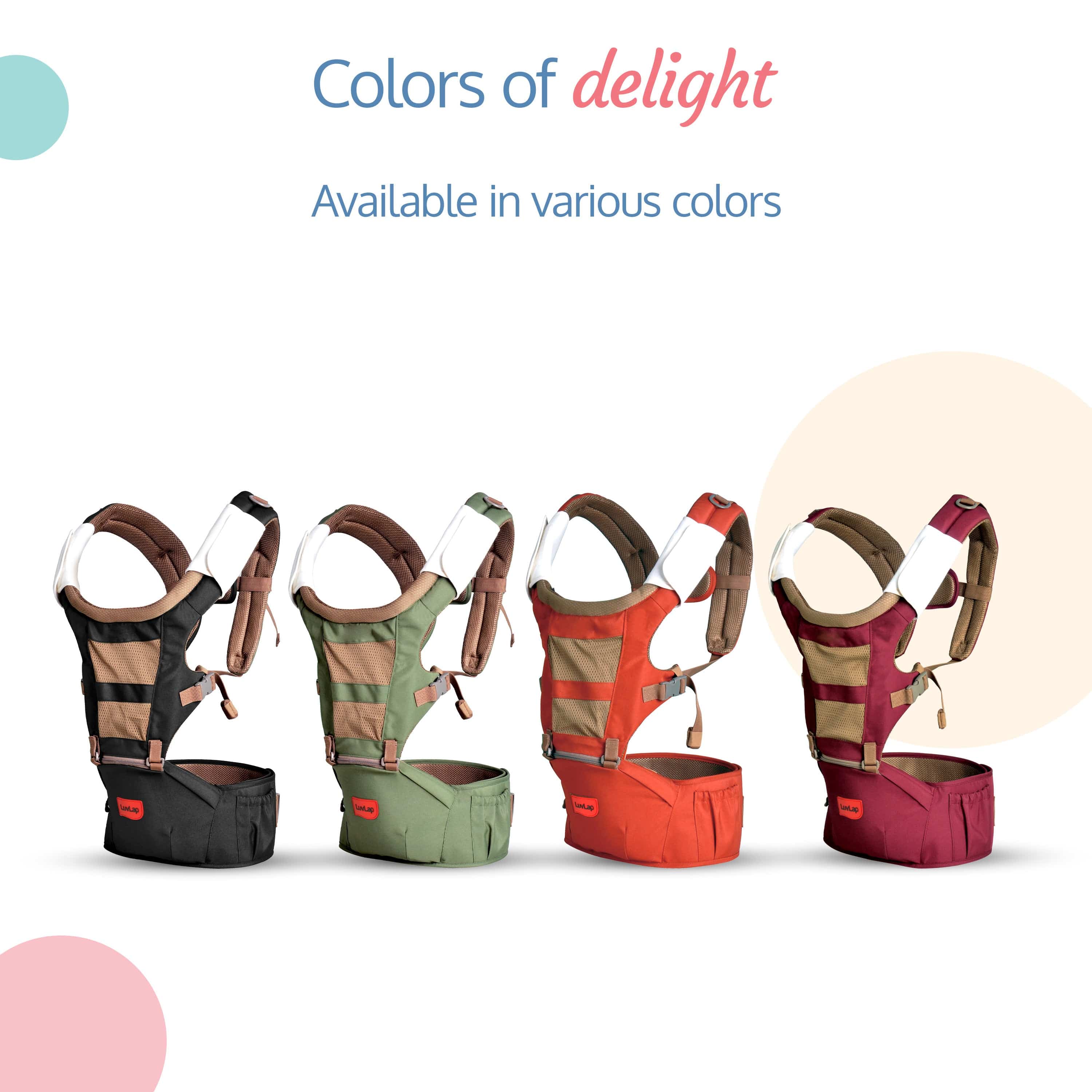 Royal Hip Seat Baby Carrier, Orange - Image 6