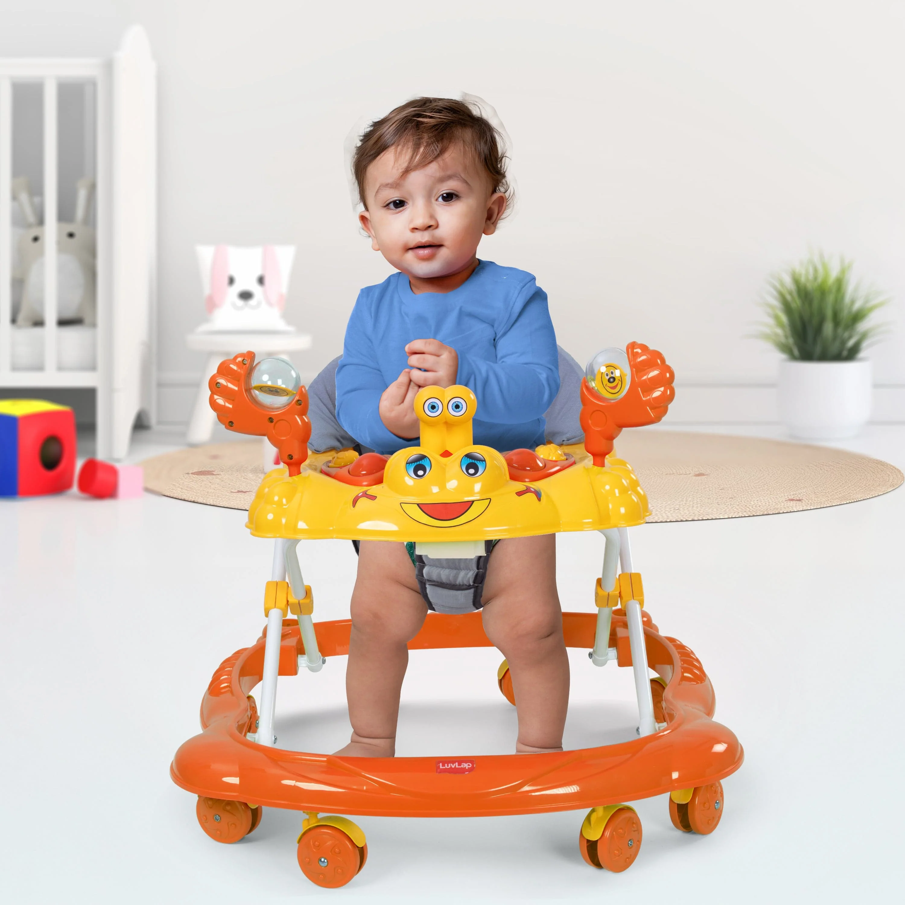 Starshine Baby Walker 9+ Months | 3 Level Height Adjustment Walker/Advanced Baby Activity Walker, Orange - Image 5