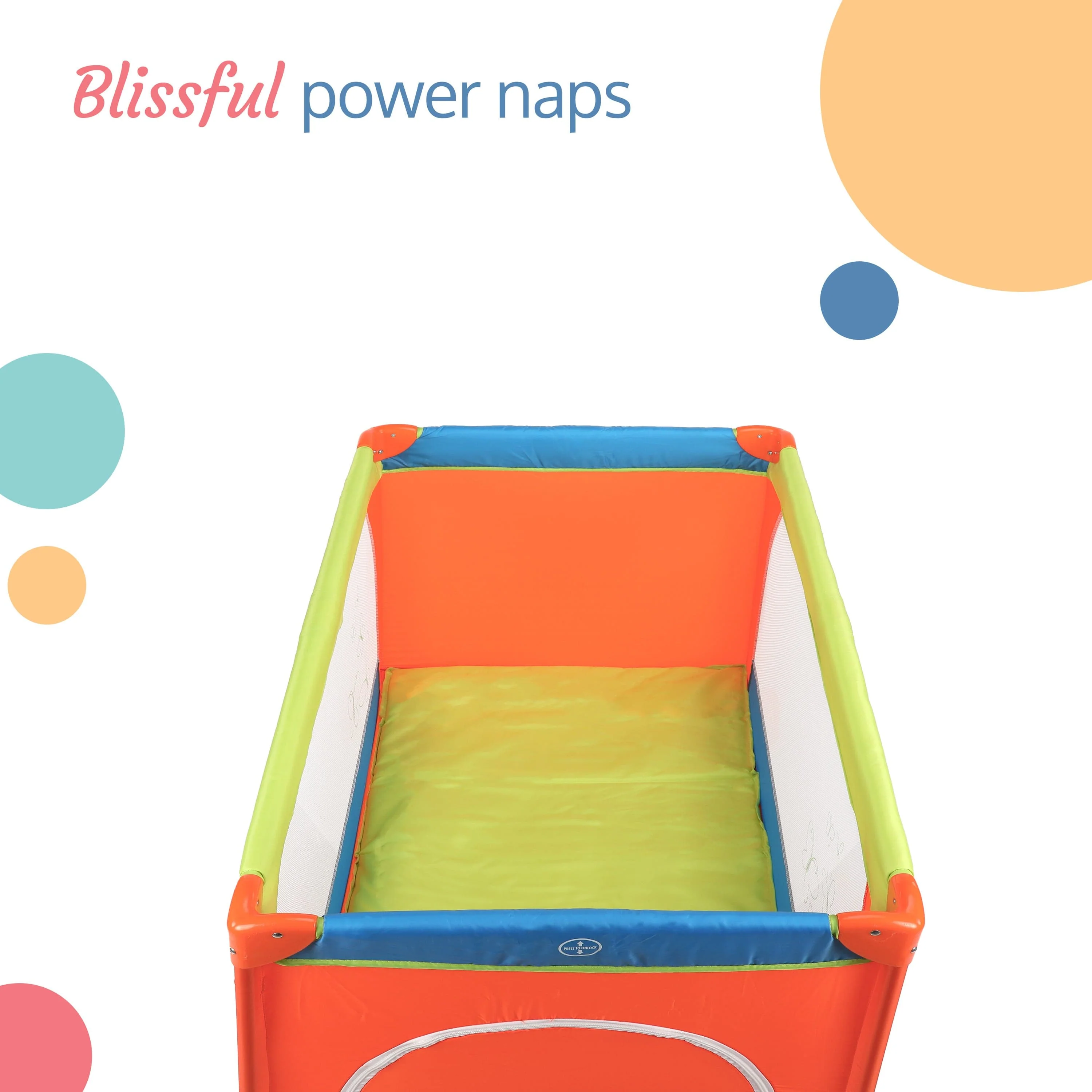 Sunshine Baby Playpen, Orange/Green/Blue - Image 3