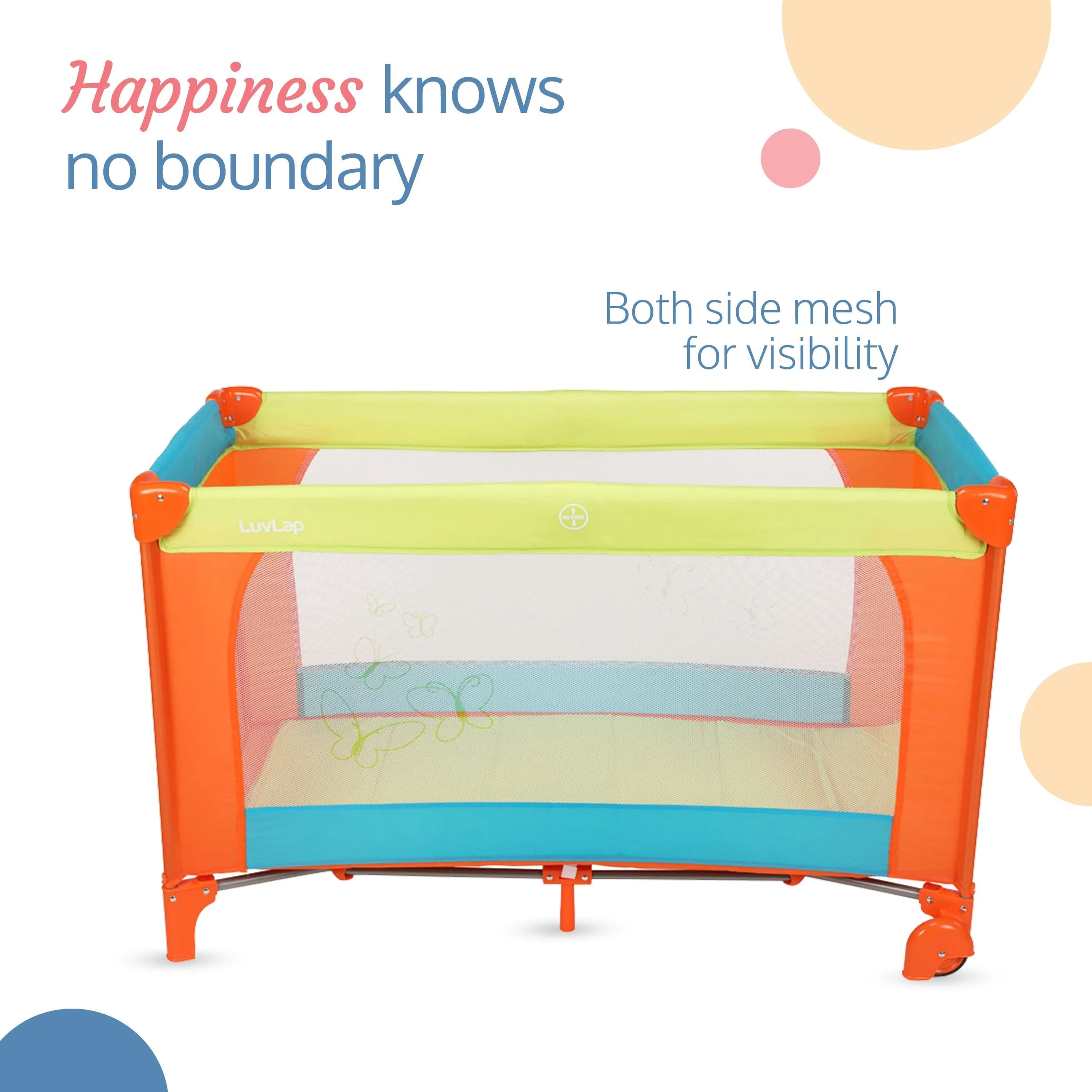Sunshine Baby Playpen, Orange/Green/Blue - Image 4