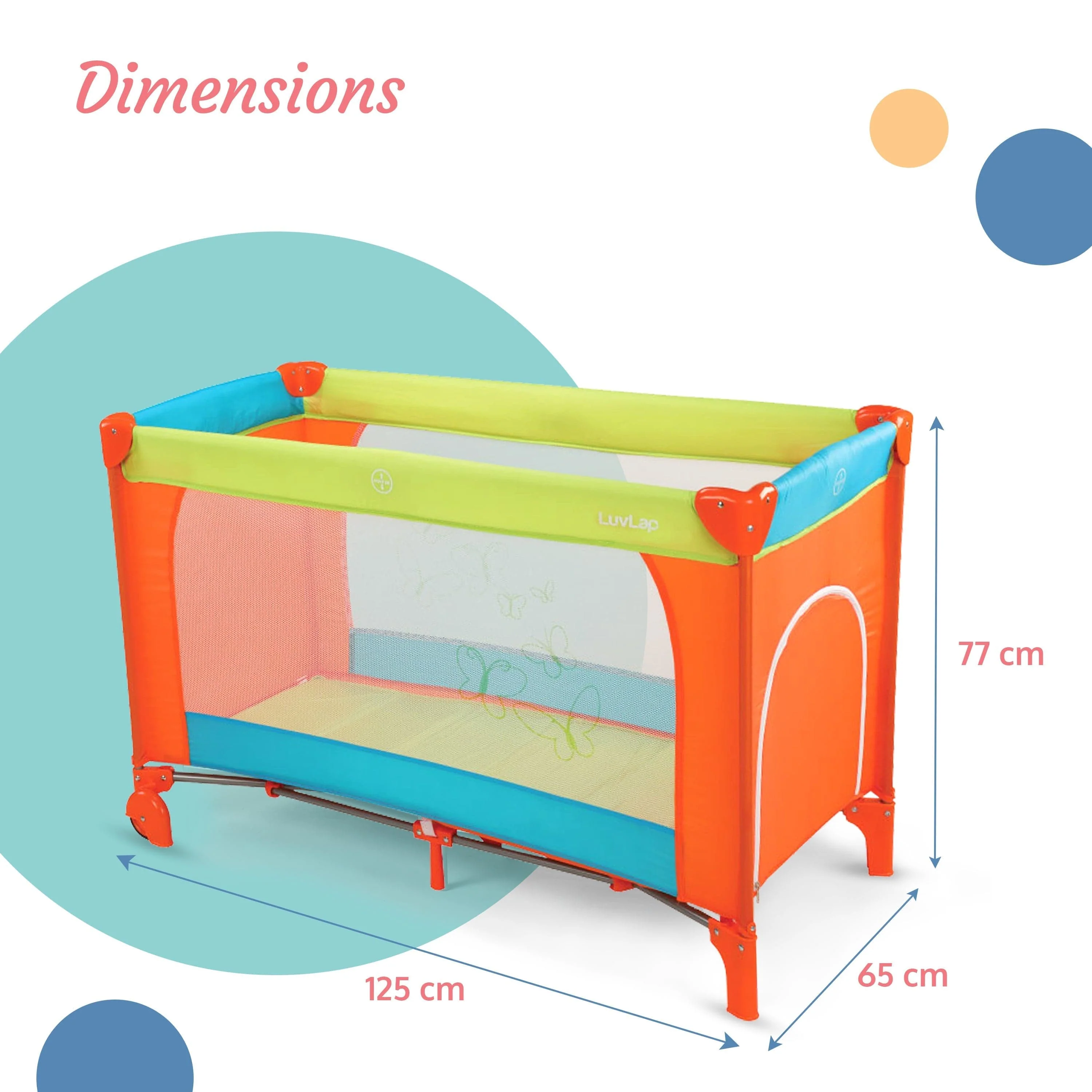 Sunshine Baby Playpen, Orange/Green/Blue - Image 6